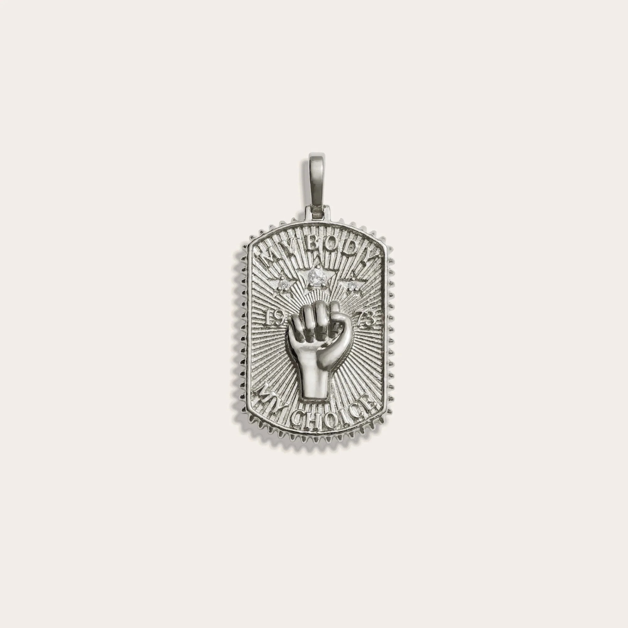 Awe Inspired - Pro Roe Dog Tag - 925 Sterling Silver Large