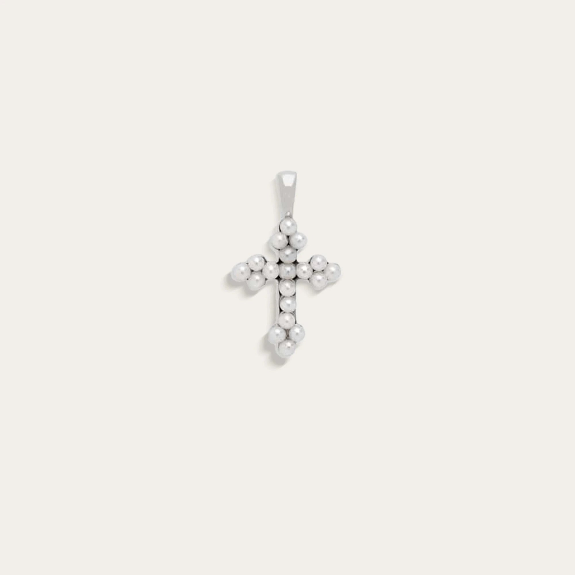 Awe Inspired - Pearl Cross Amulet -