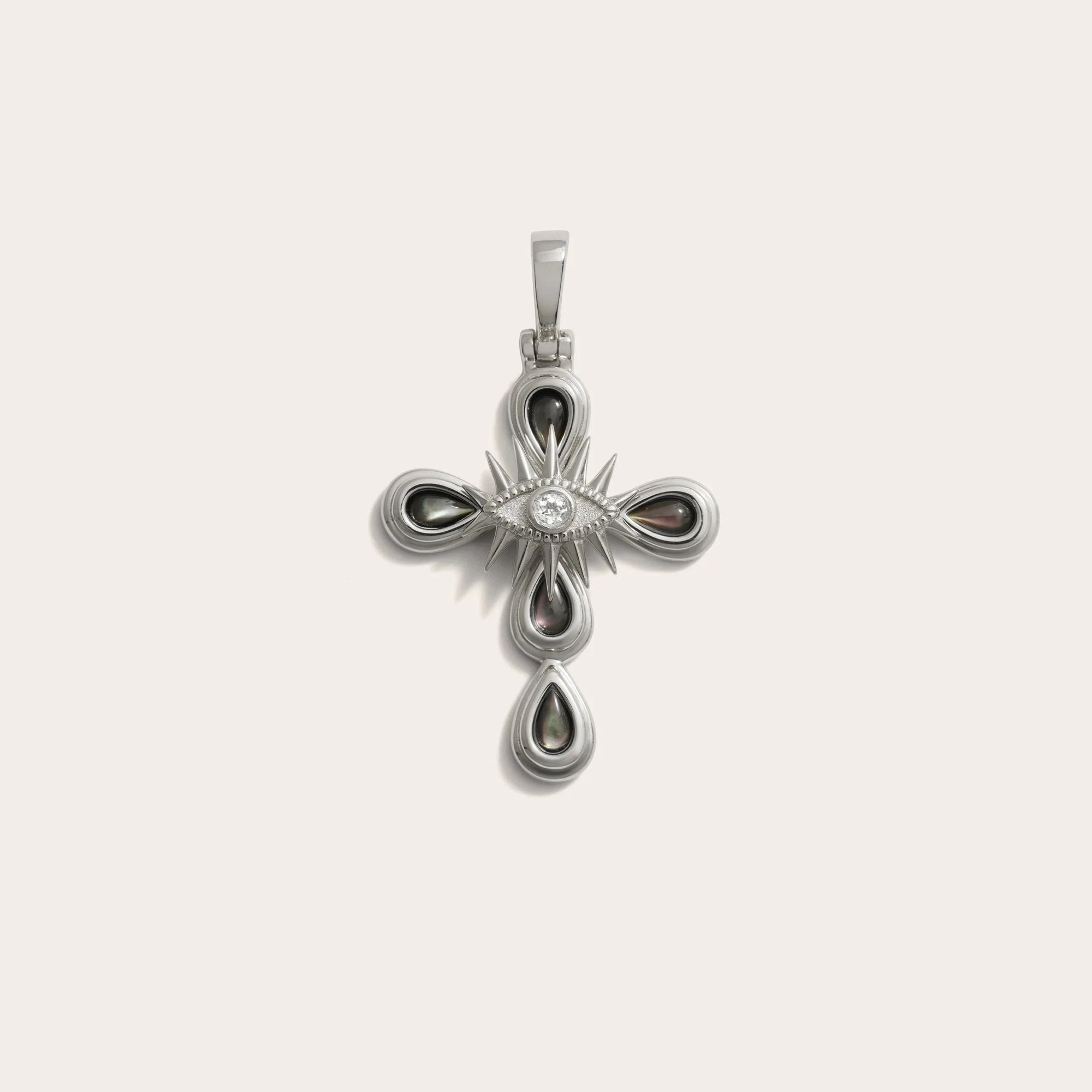 Awe Inspired - Third Eye Cross Amulet - 925 Sterling Silver