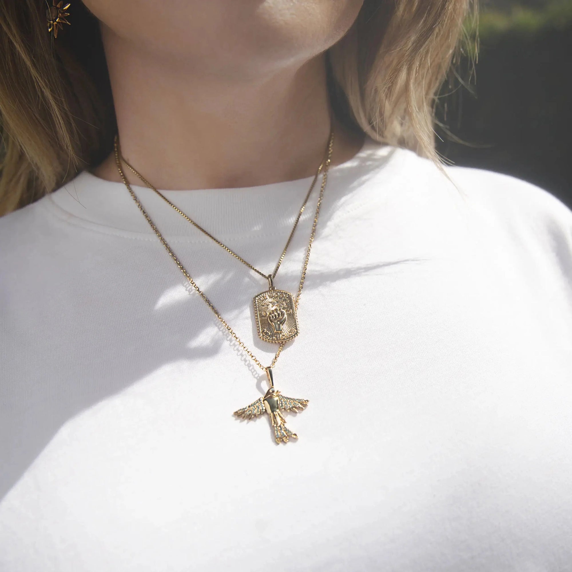 Awe Inspired - Suffragist Bluebird Amulet -