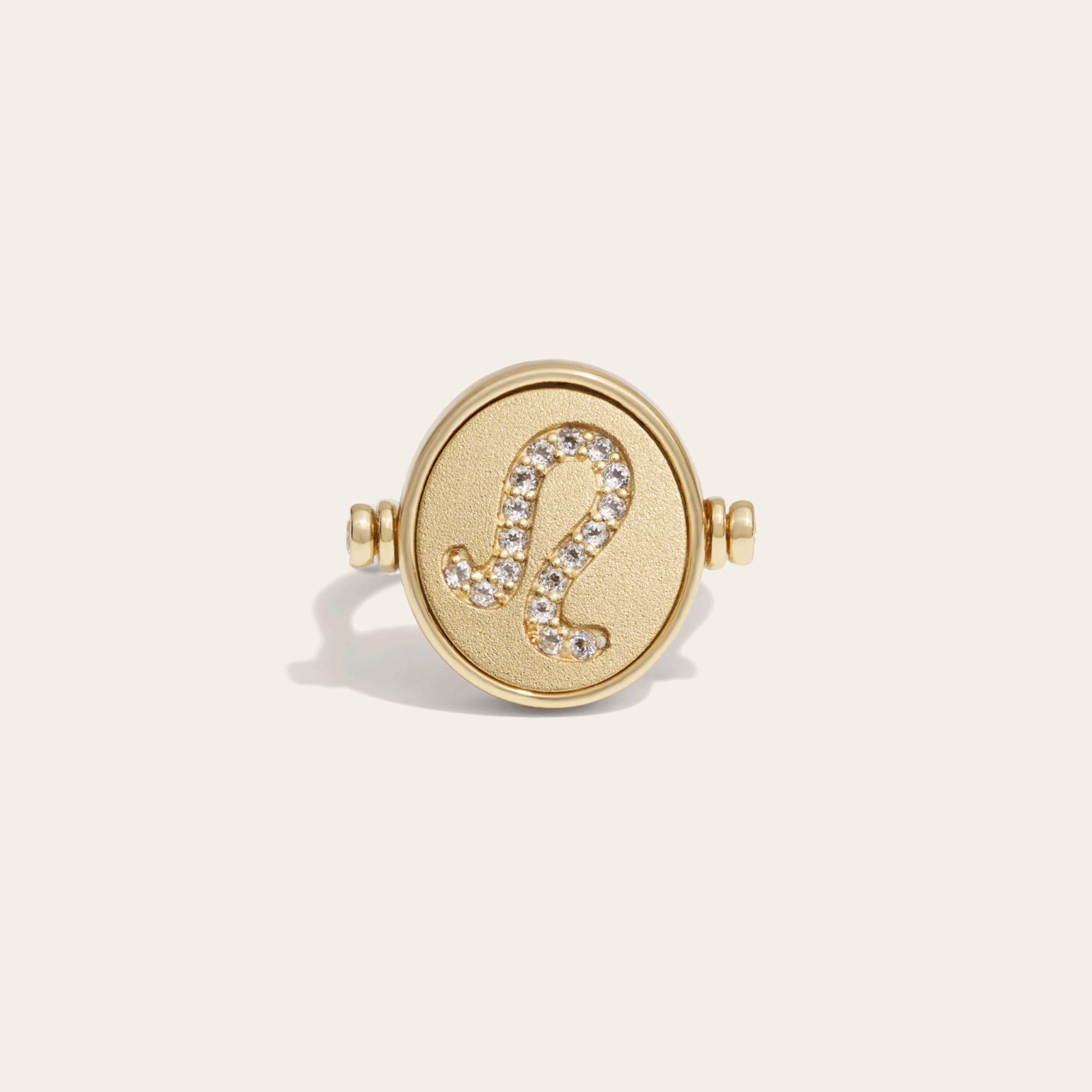 Awe Inspired - Leo & Fire Flip Ring - 14K Yellow Gold Vermeil