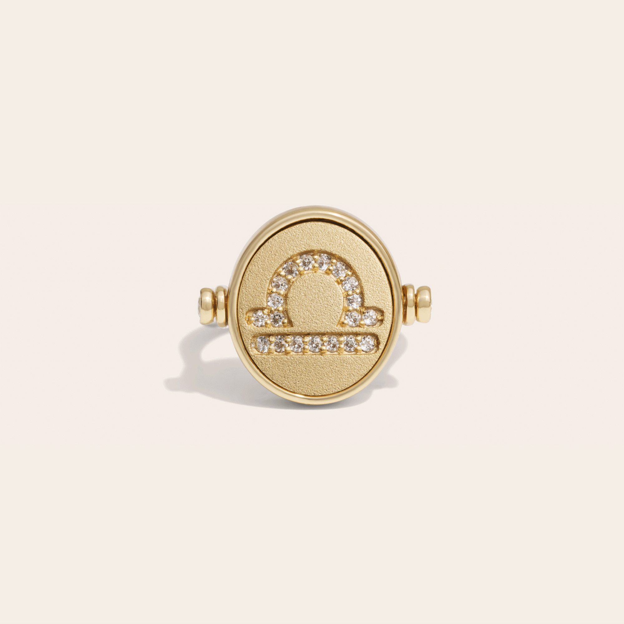 Awe Inspired - Libra & Air Flip Ring - 14K Yellow Gold Vermeil