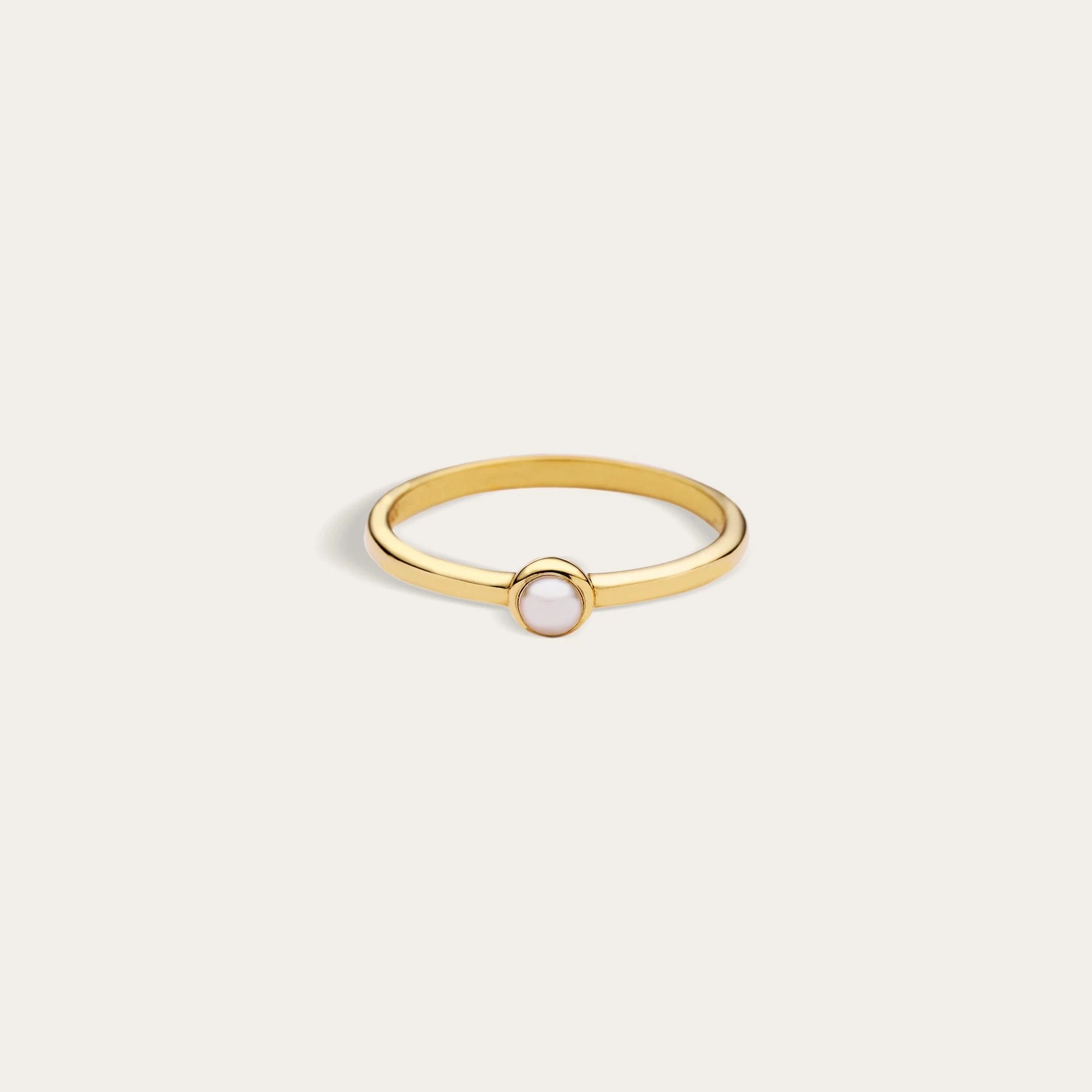 Awe Inspired - Pearl Ring - 14K Yellow Gold Vermeil