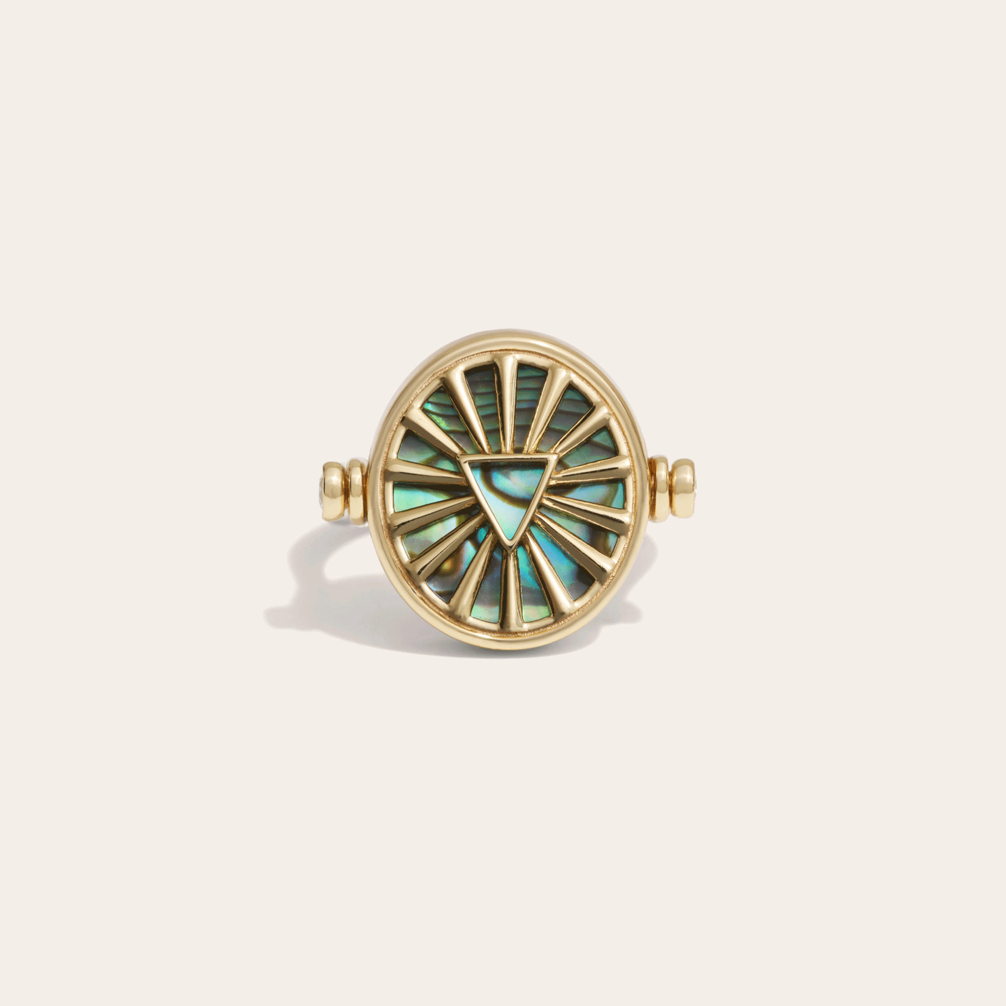 Awe Inspired - Scorpio & Water Flip Ring - 14K Yellow Gold Vermeil