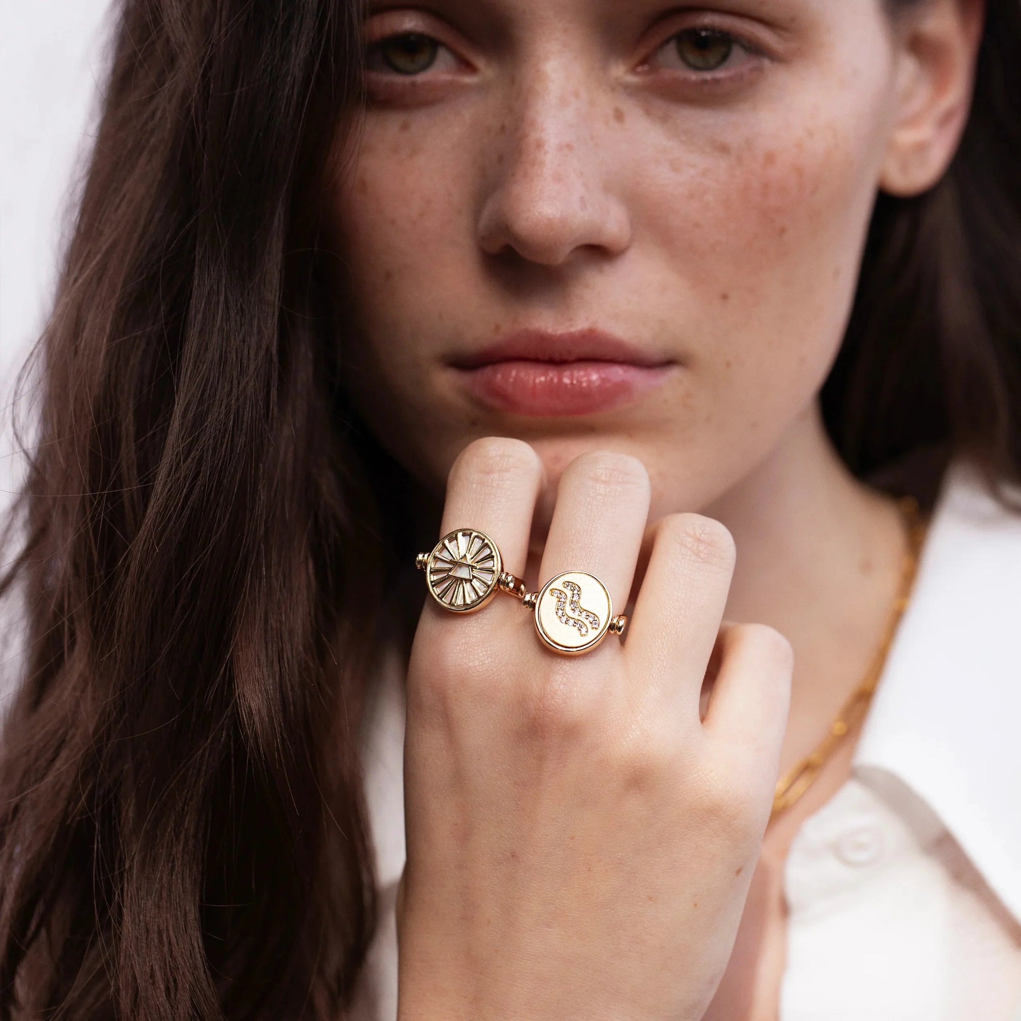 Awe Inspired - Aquarius & Air Flip Ring -