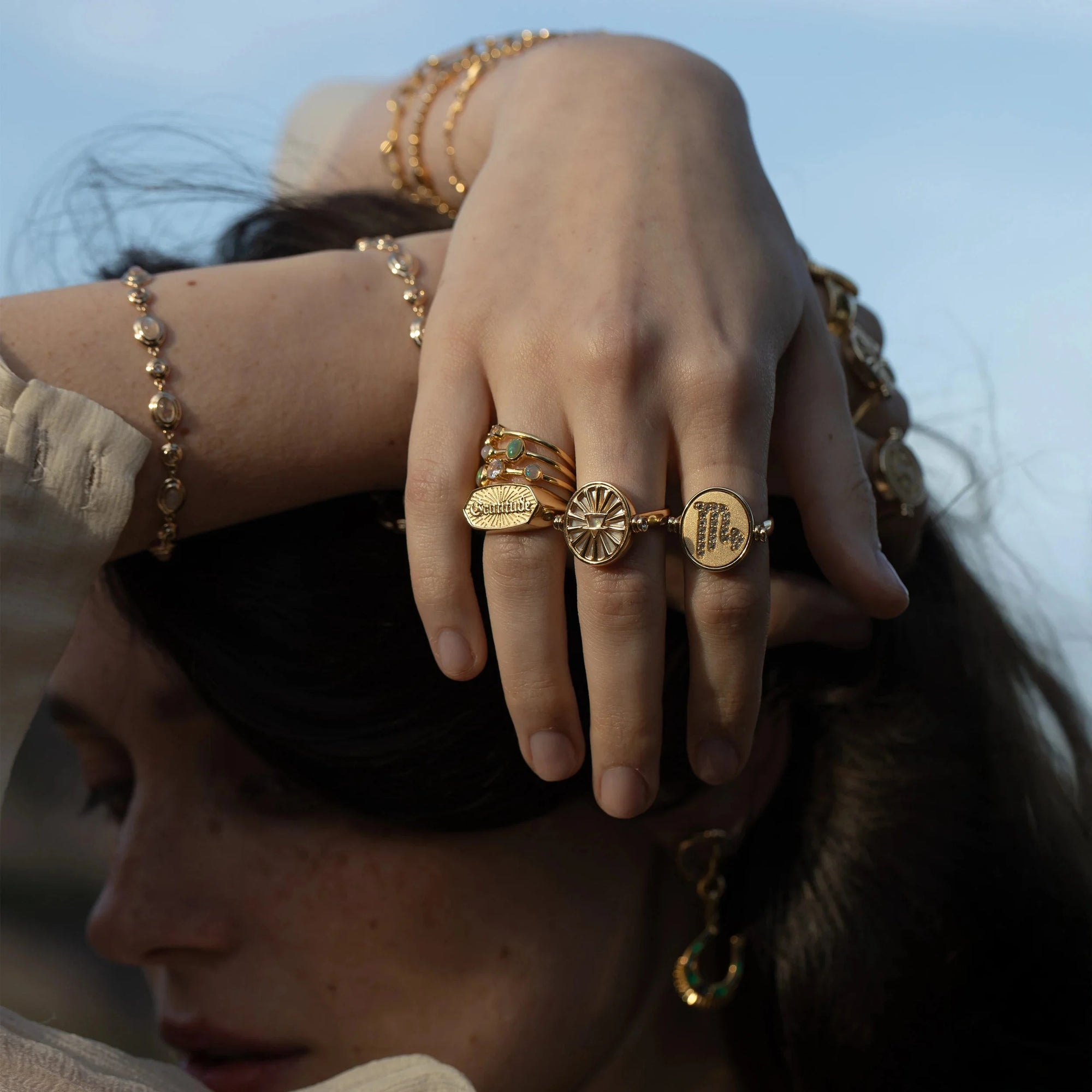 Awe Inspired - Libra & Air Flip Ring -