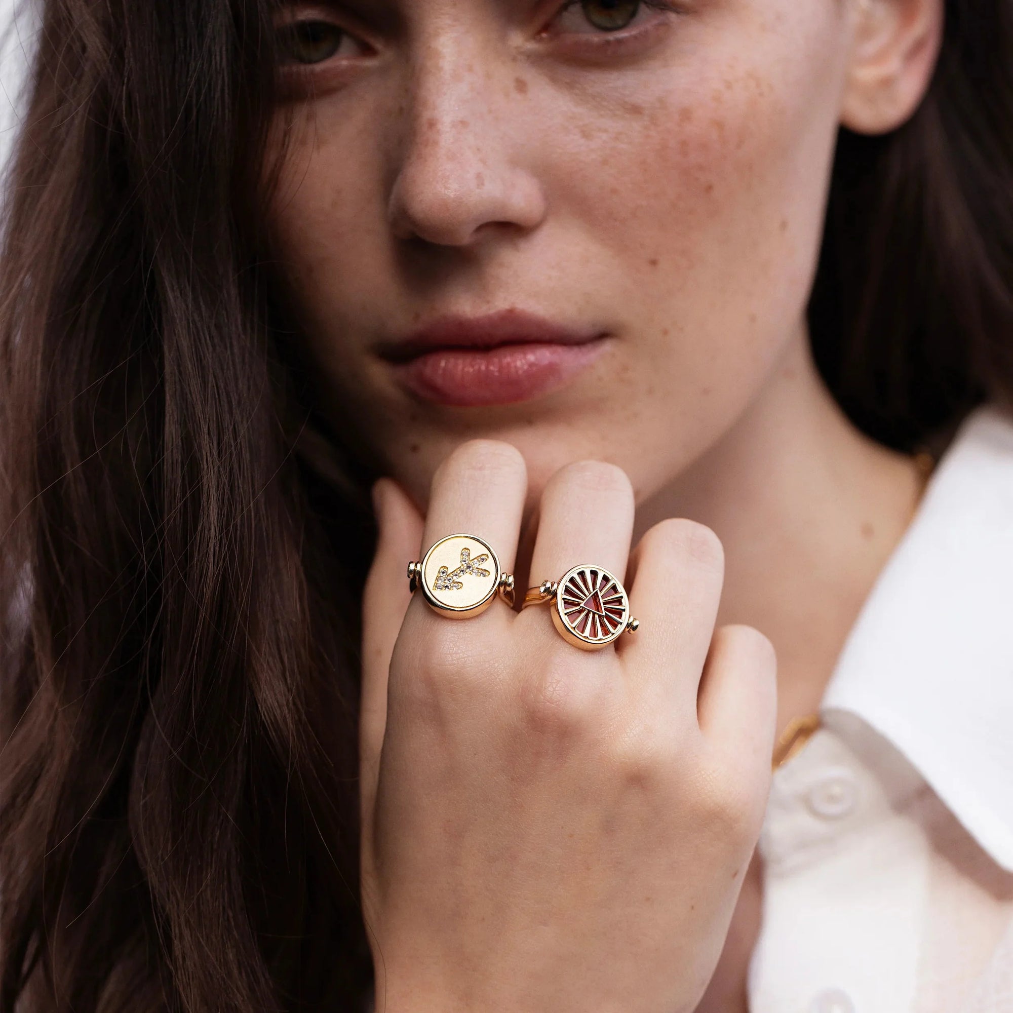 Awe Inspired - Aries & Fire Flip Ring -