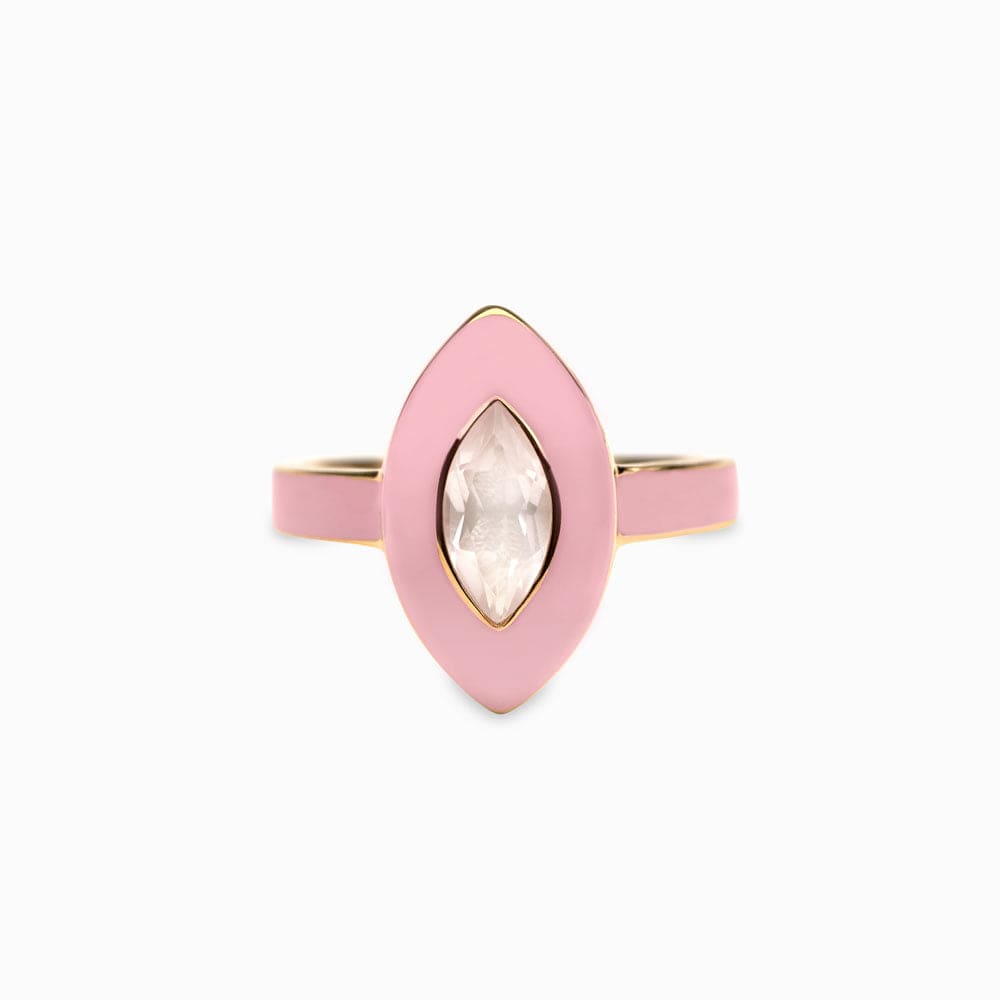 Awe Inspired - Blush Quartz Aura Ring -