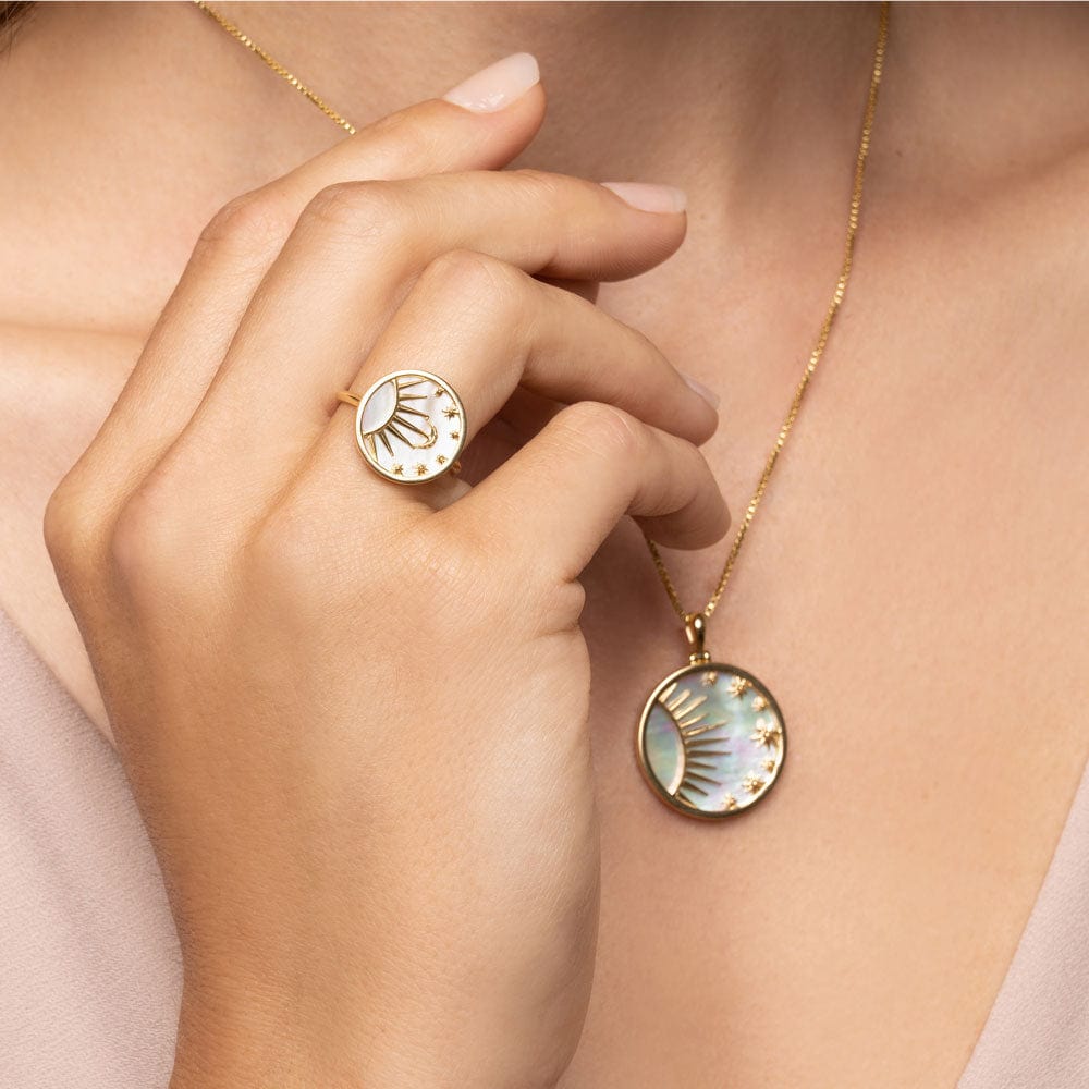 Awe Inspired - Celestial Mother of Pearl Ring -
