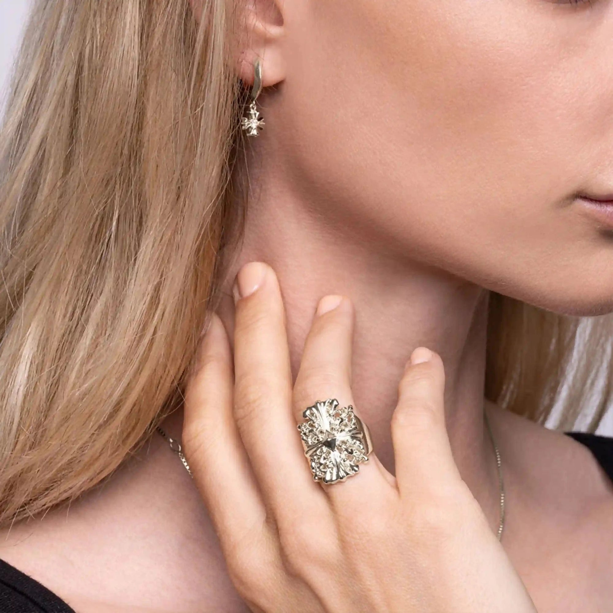 Awe Inspired - Cross Shield Ring -