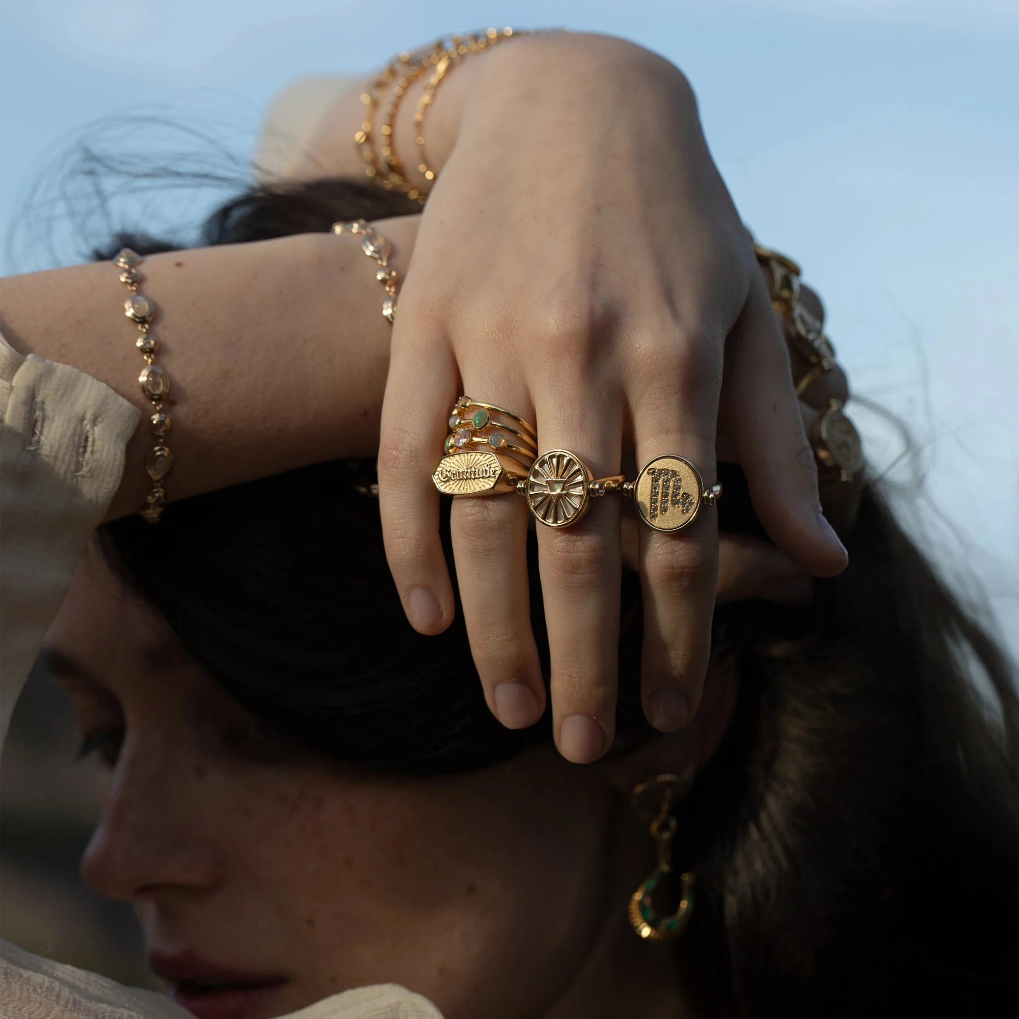 Awe Inspired - Scorpio & Water Flip Ring -
