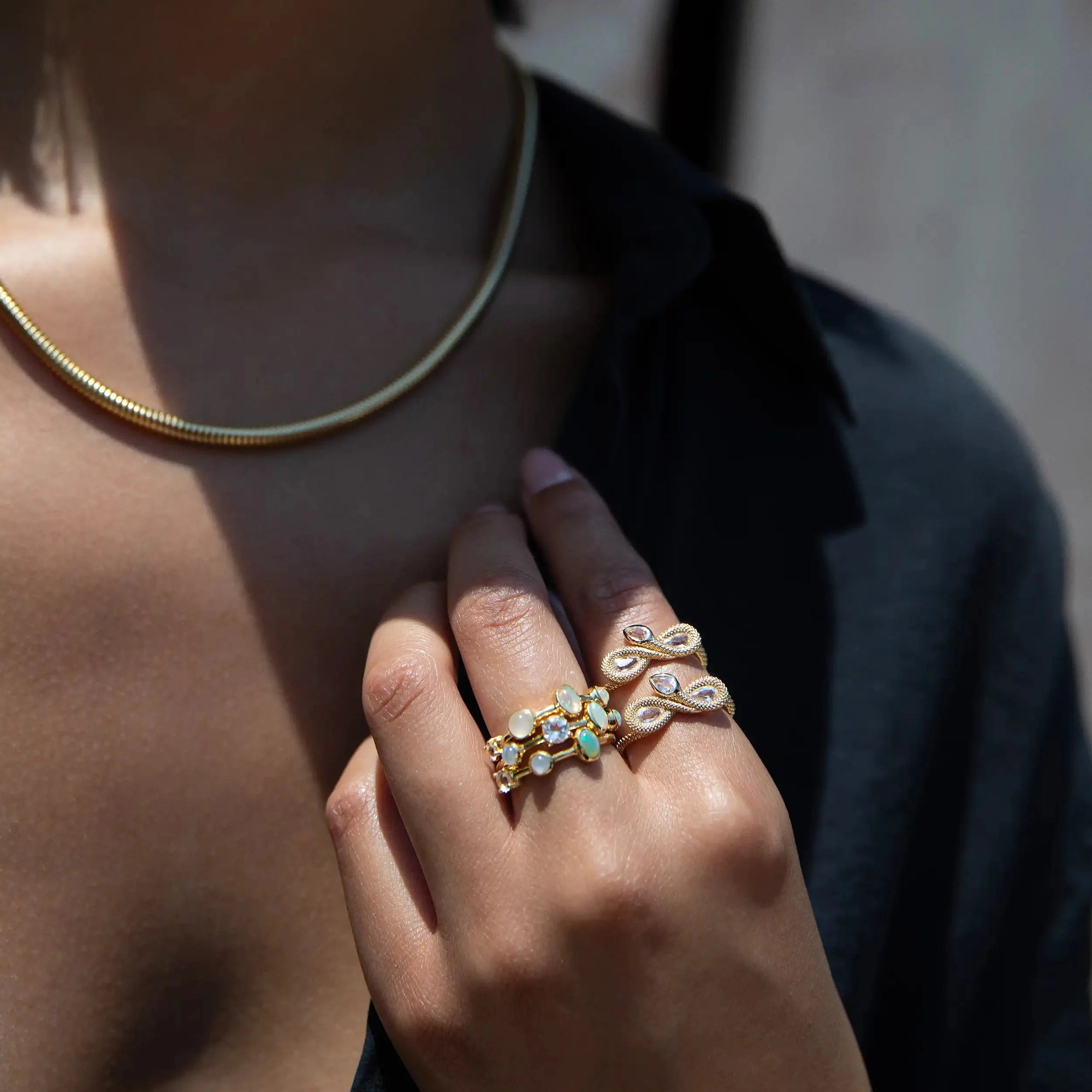 Awe Inspired - Infinity Snake Ring -