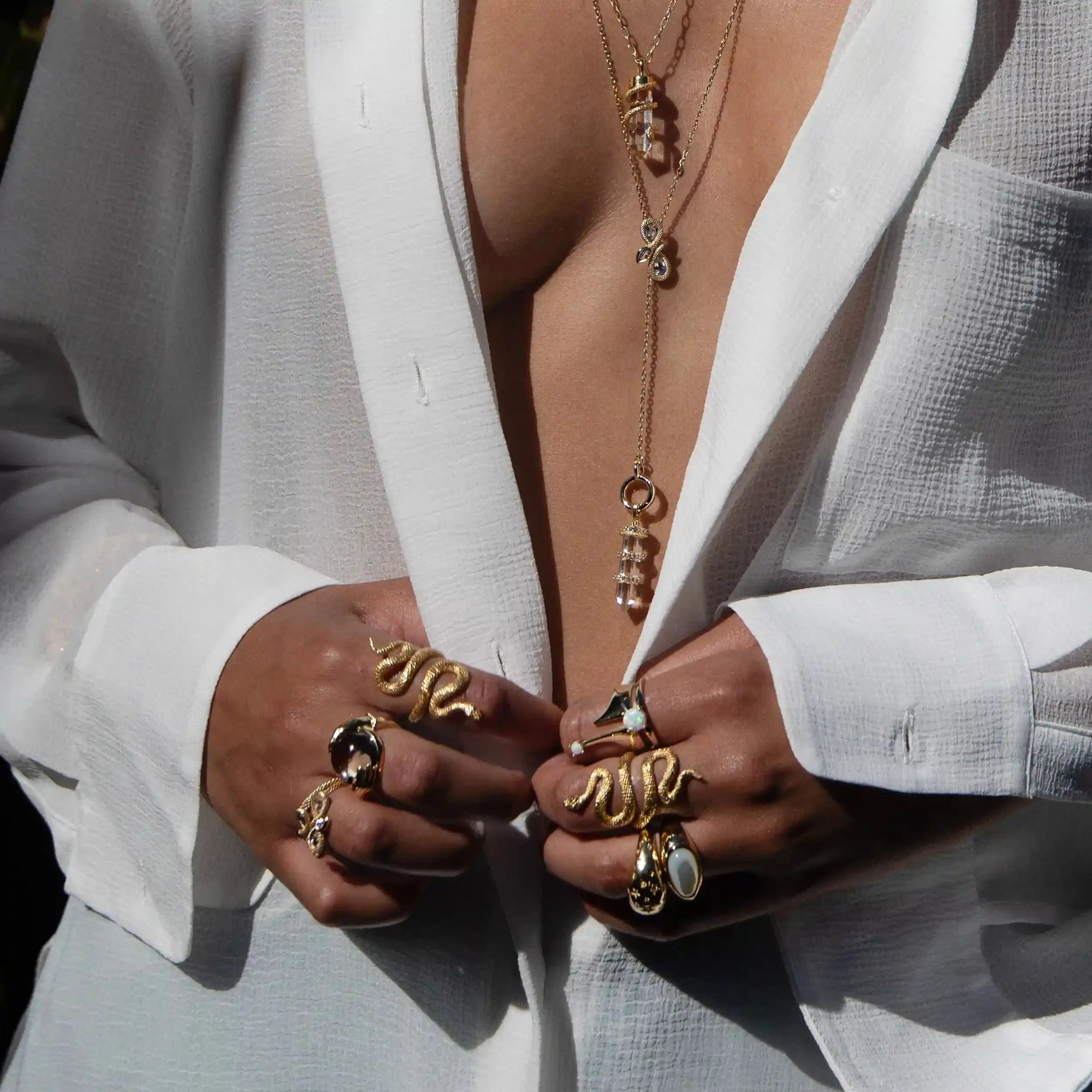 Awe Inspired - Infinity Snake Ring -