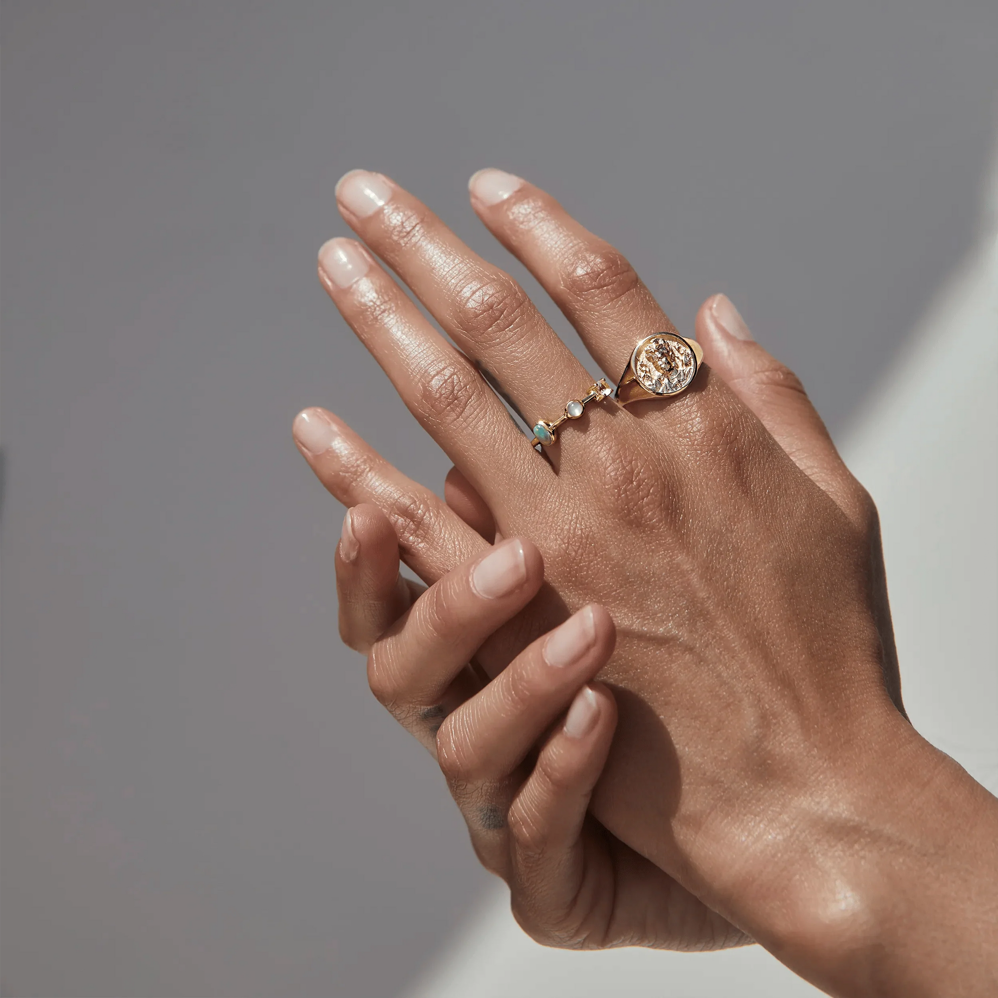 Awe Inspired - Moonstone Opal Topaz Ring -