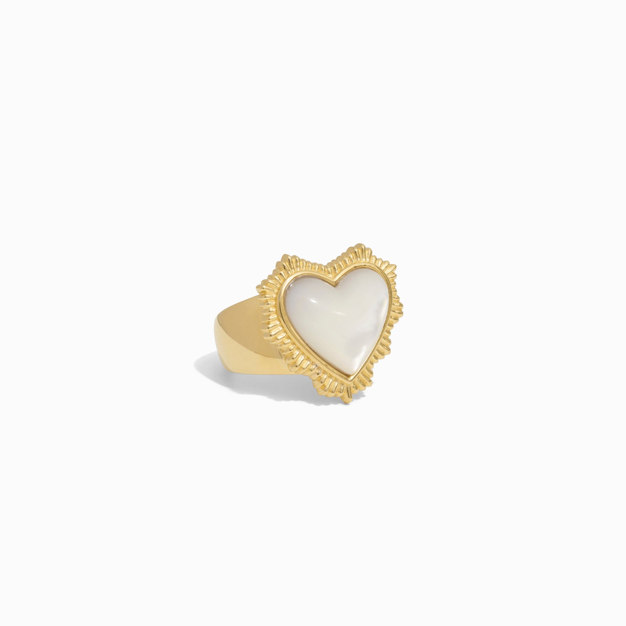 Awe Inspired - Mother of Pearl Radiant Heart Ring -