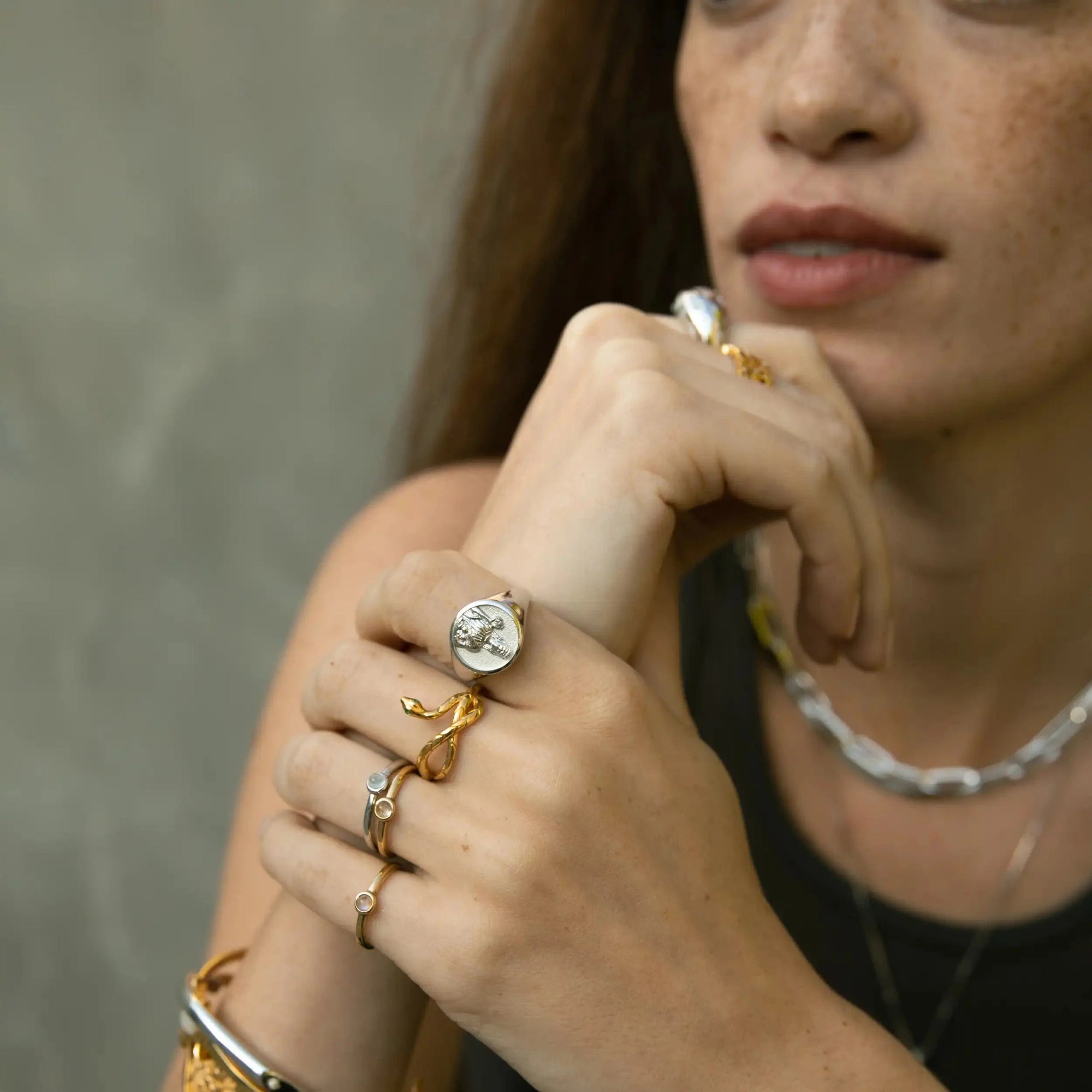 Awe Inspired - Persephone Signet Ring -