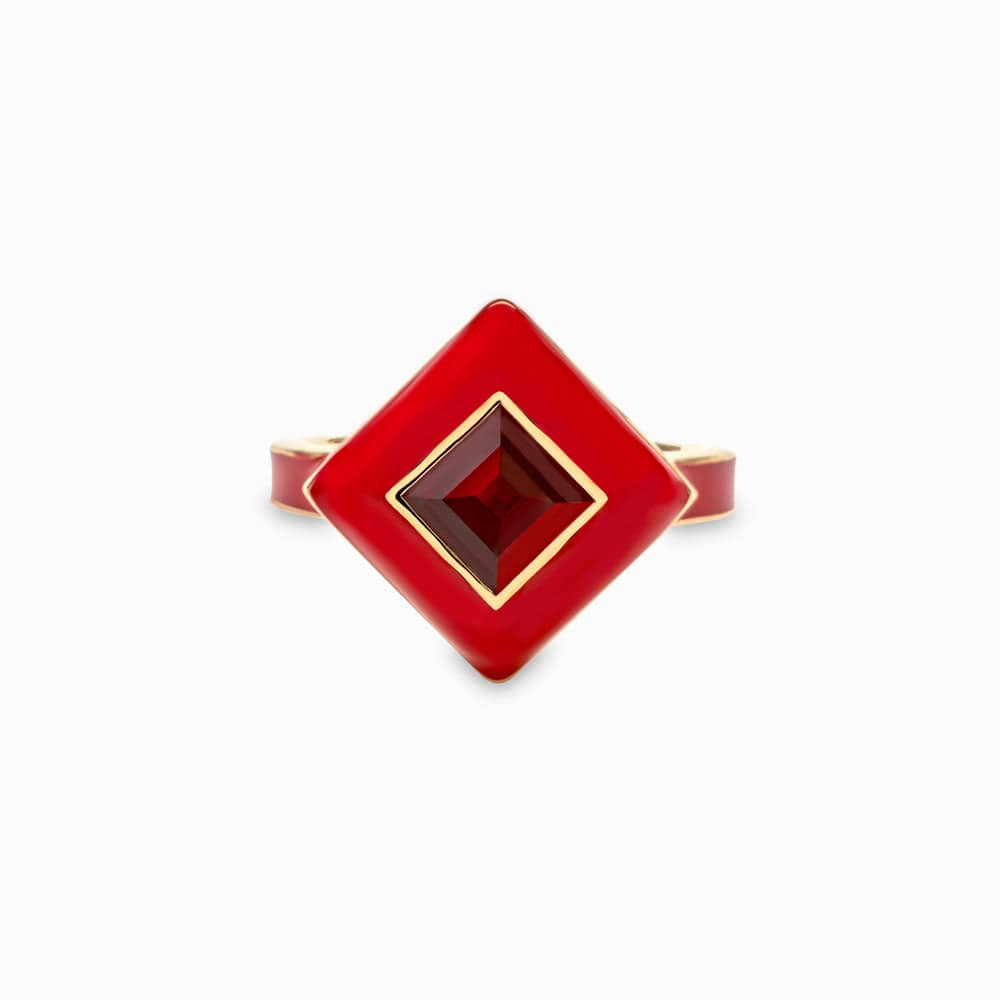 Awe Inspired - Red Ruby Aura Ring -