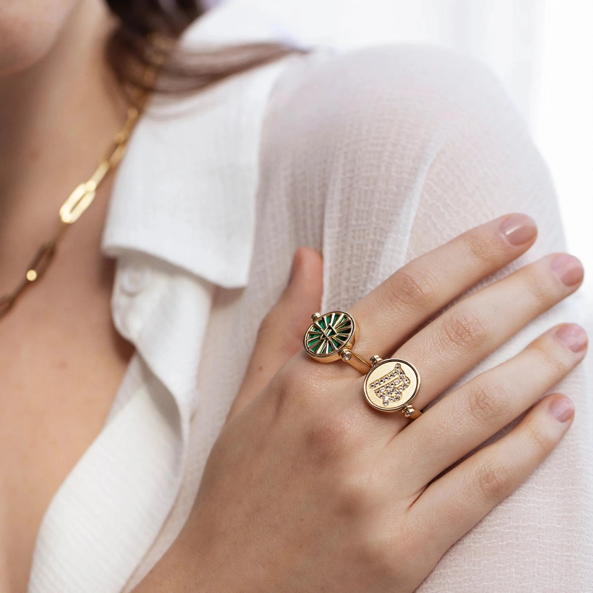 Awe Inspired - Scorpio & Water Flip Ring -