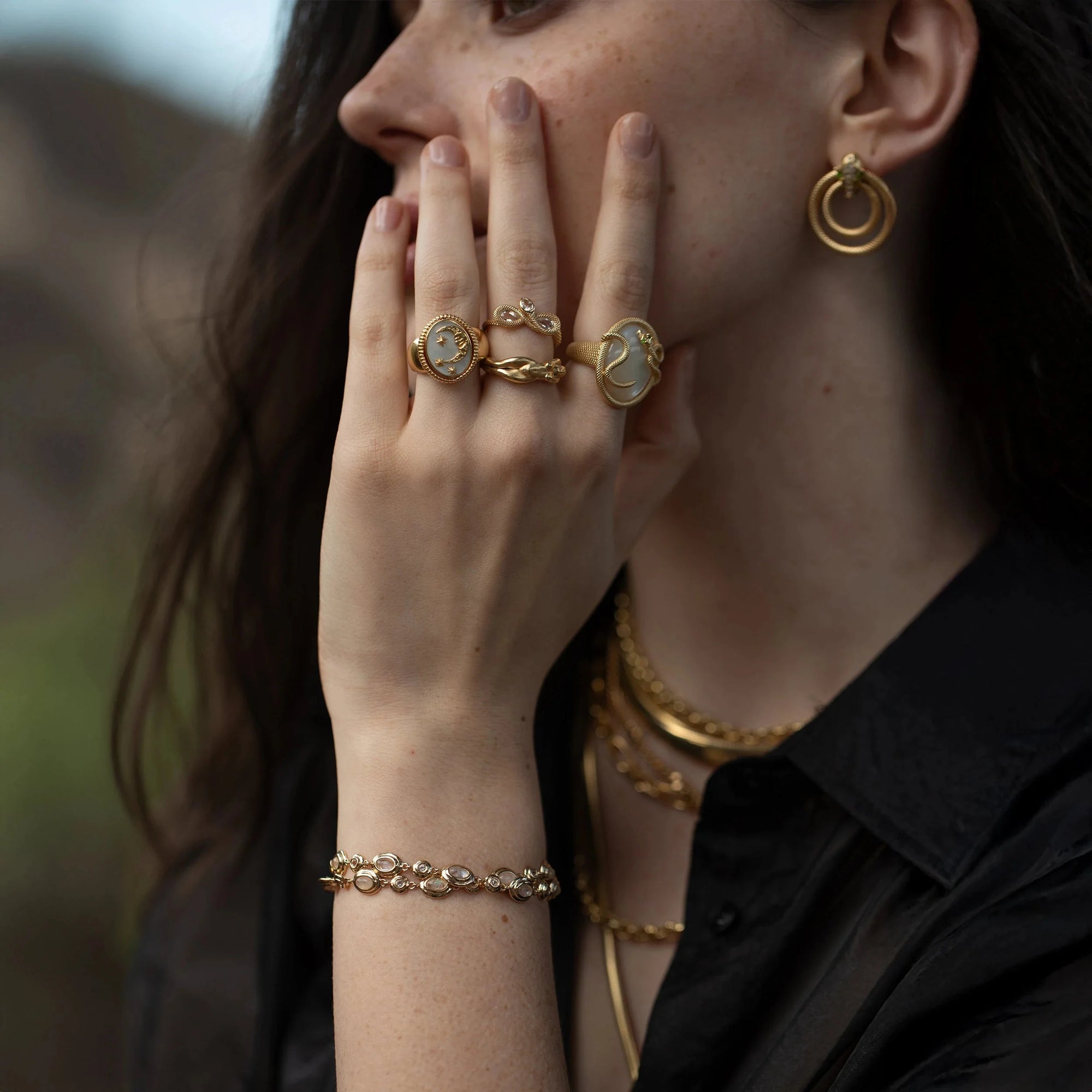 Awe Inspired - Snake Statement Ring -