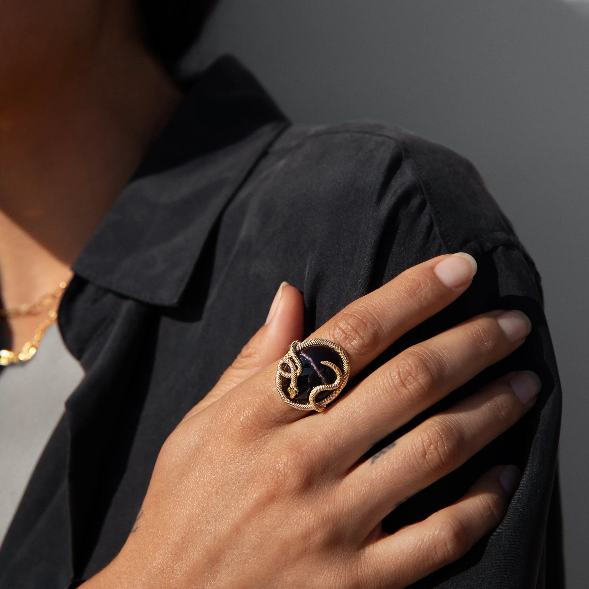 Awe Inspired - Snake Statement Ring -