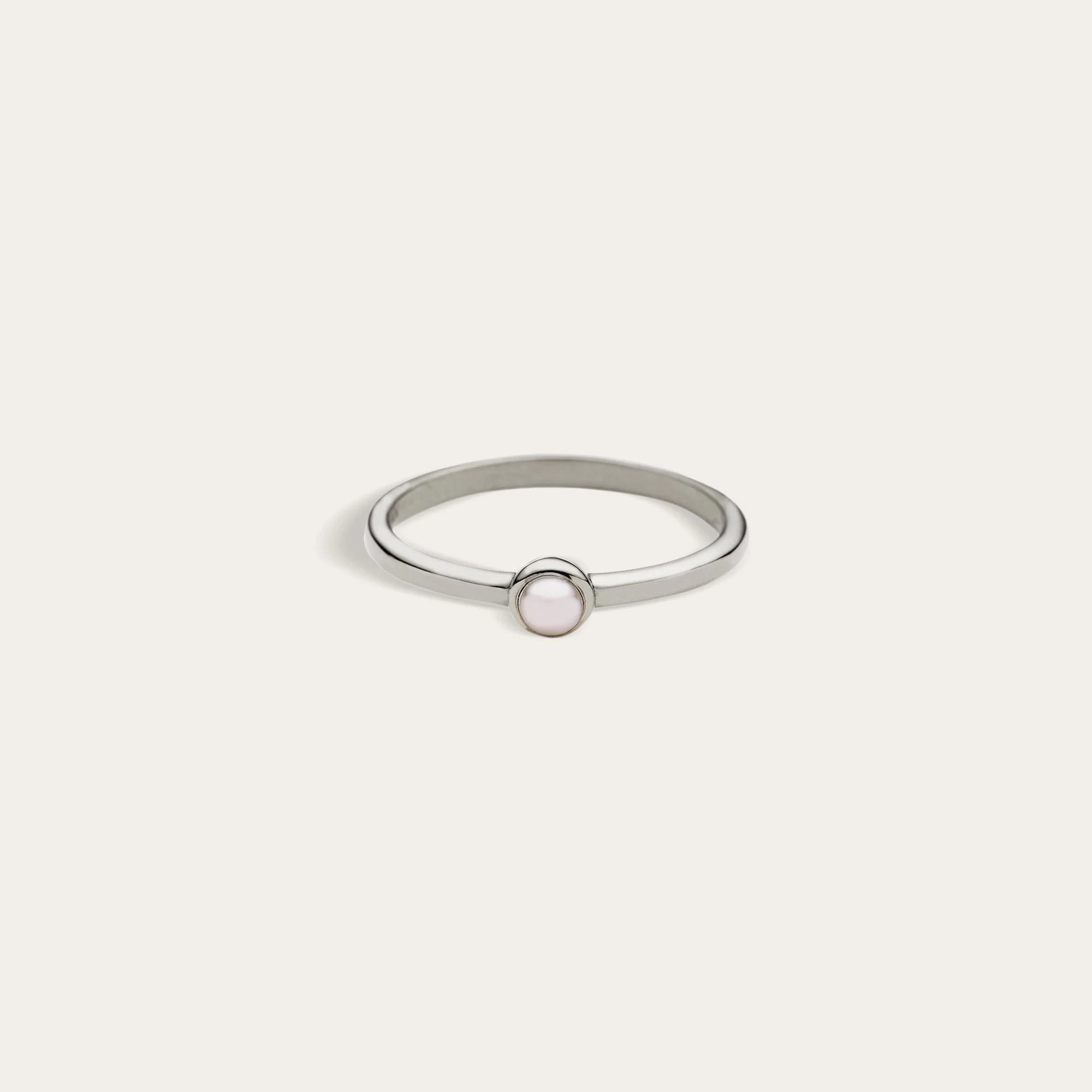 Awe Inspired - Pearl Ring - 925 Sterling Silver