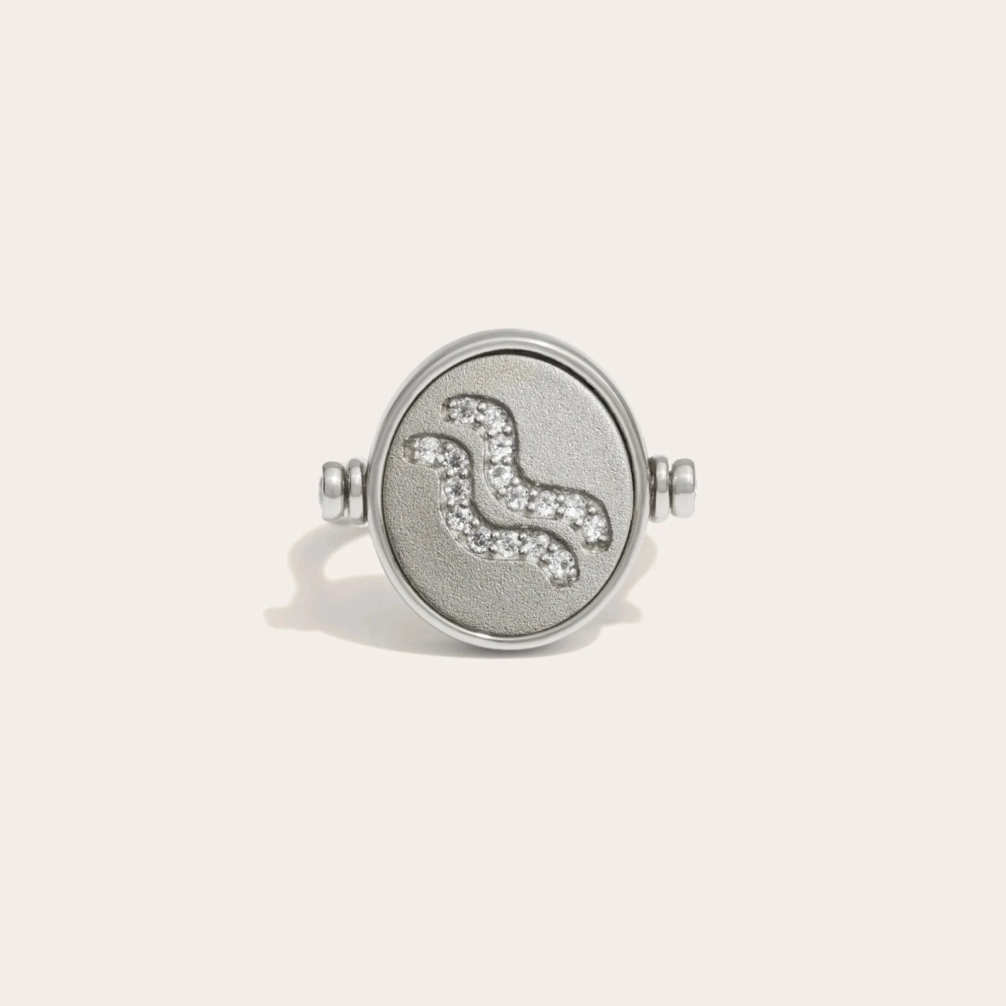 Awe Inspired - Aquarius & Air Flip Ring - 925 Sterling Silver