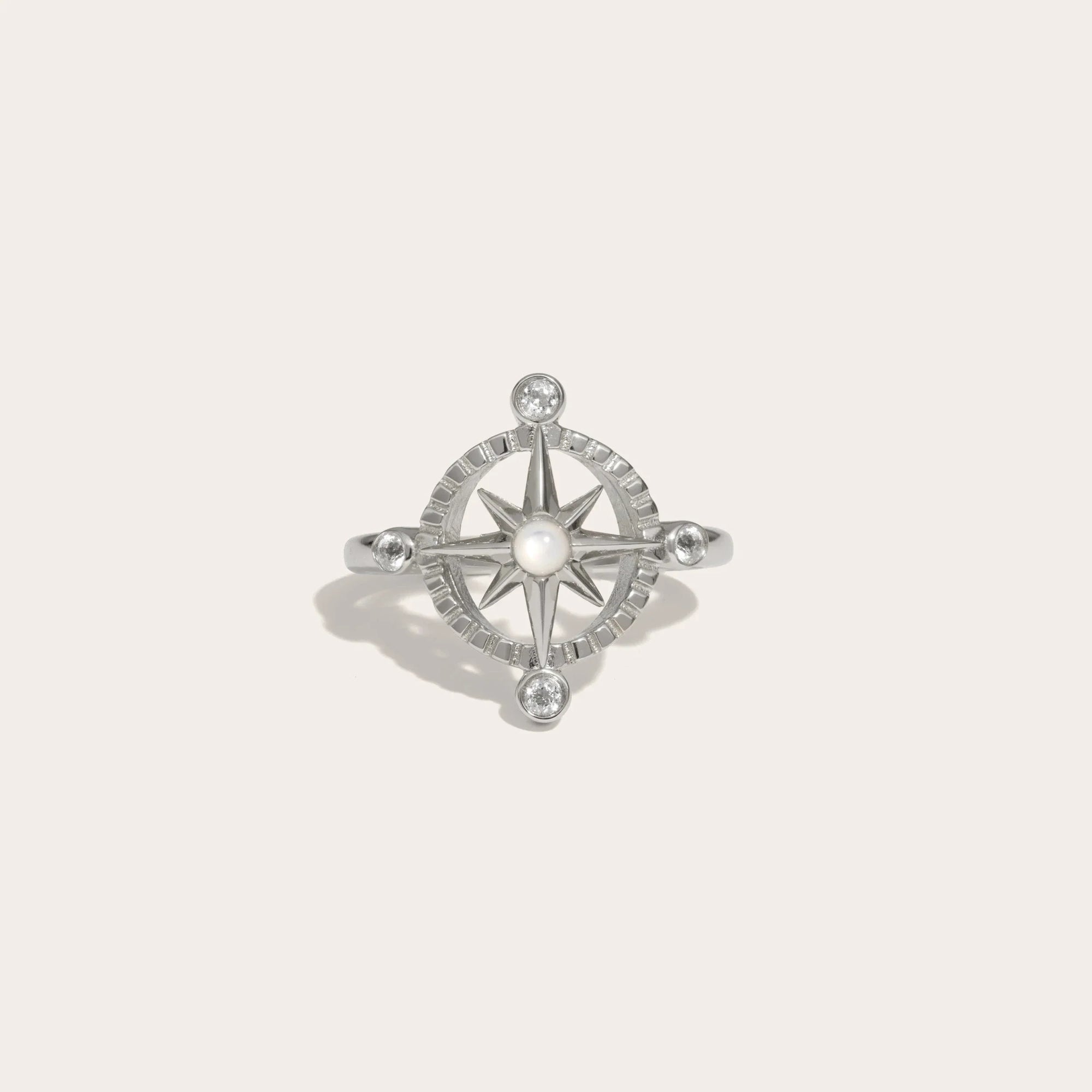Awe Inspired - Compass Rose Ring - 925 Sterling Silver