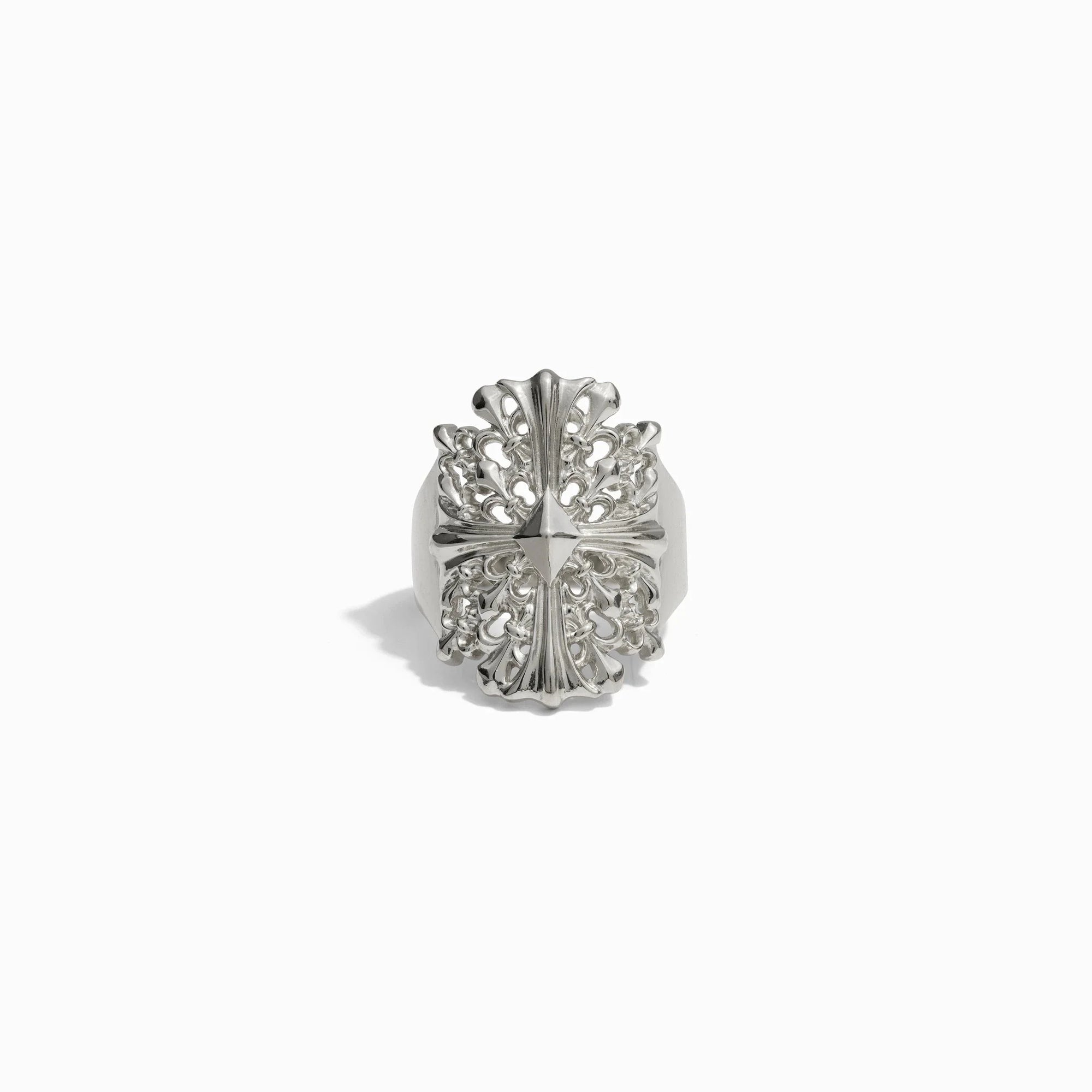 Awe Inspired - Cross Shield Ring - 925 Sterling Silver