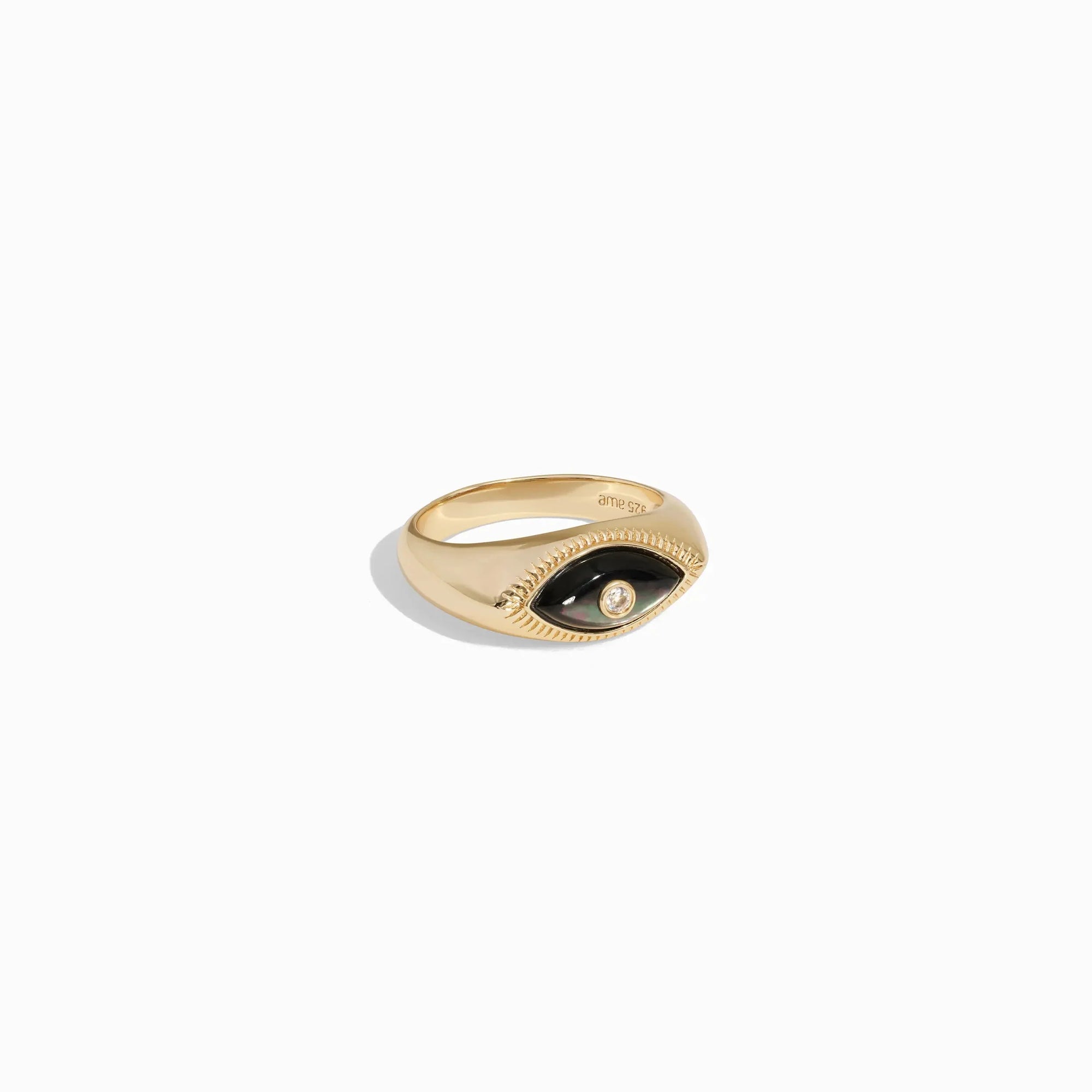 Awe Inspired - Third Eye Black Mother of Pearl Ring -