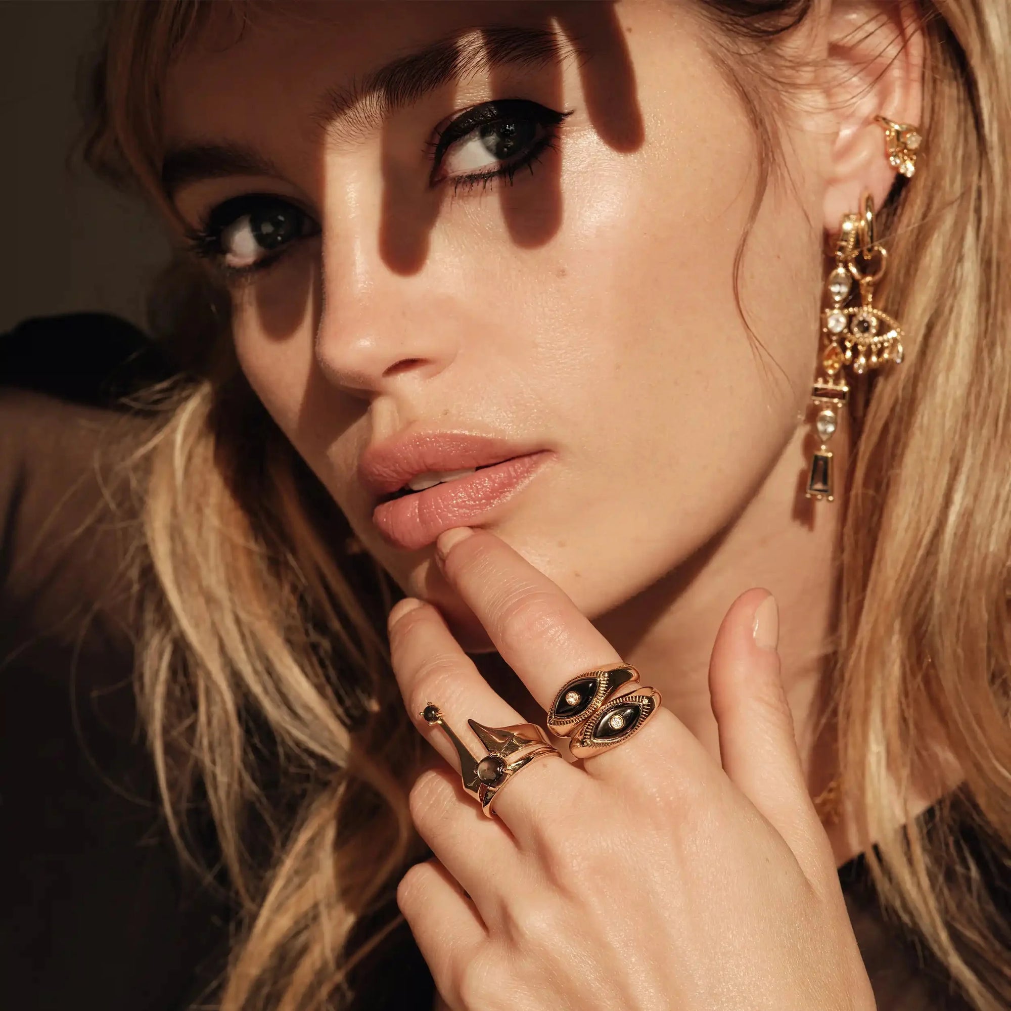 Awe Inspired - Third Eye Black Mother of Pearl Ring -