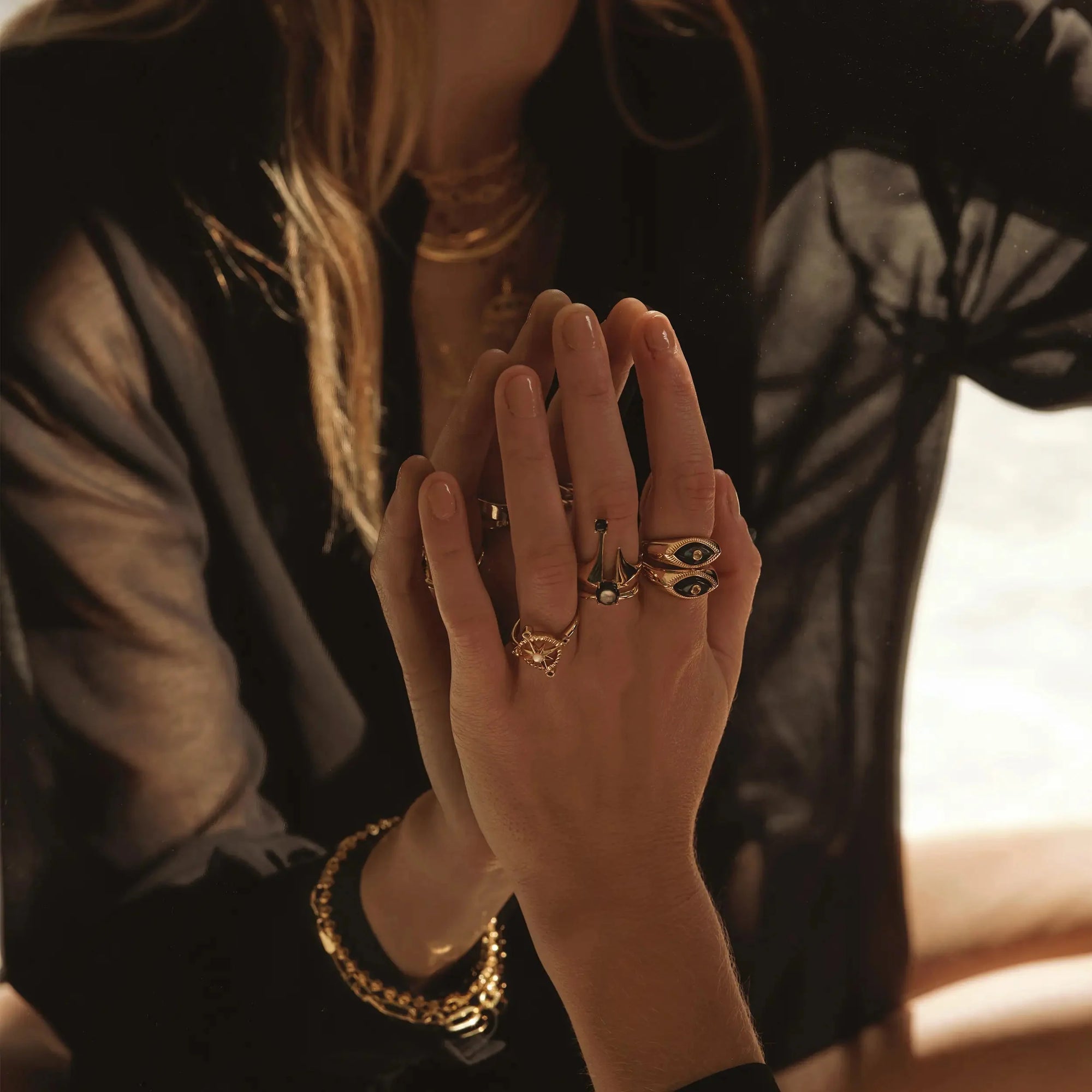 Awe Inspired - Third Eye Black Mother of Pearl Ring -