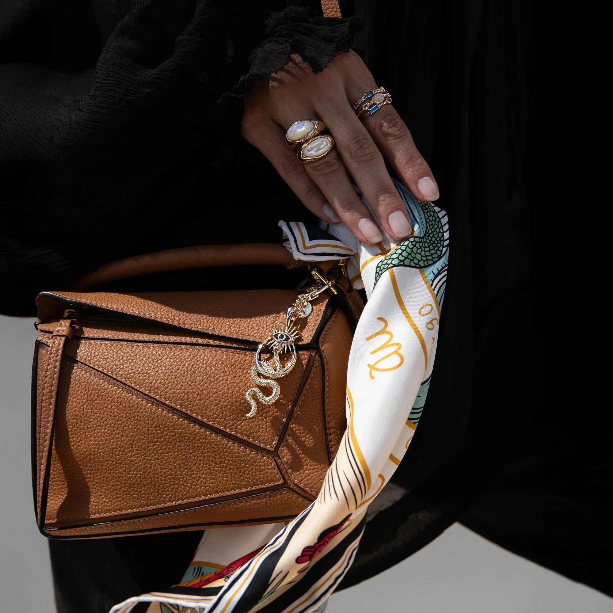 Awe Inspired - Crescent Snake Eye Bag Charm -