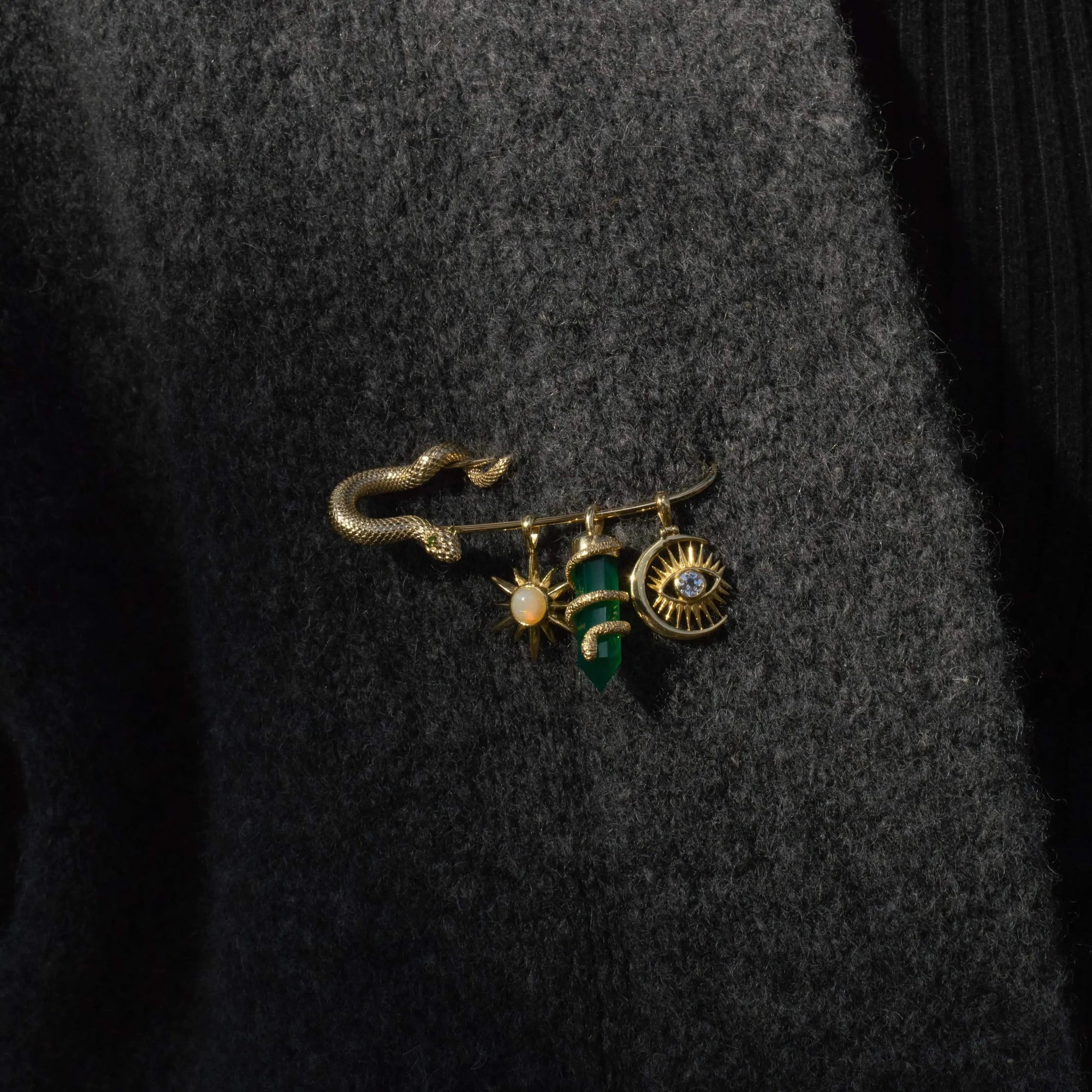Awe Inspired - Snake Pin Charm Collector Brooch -