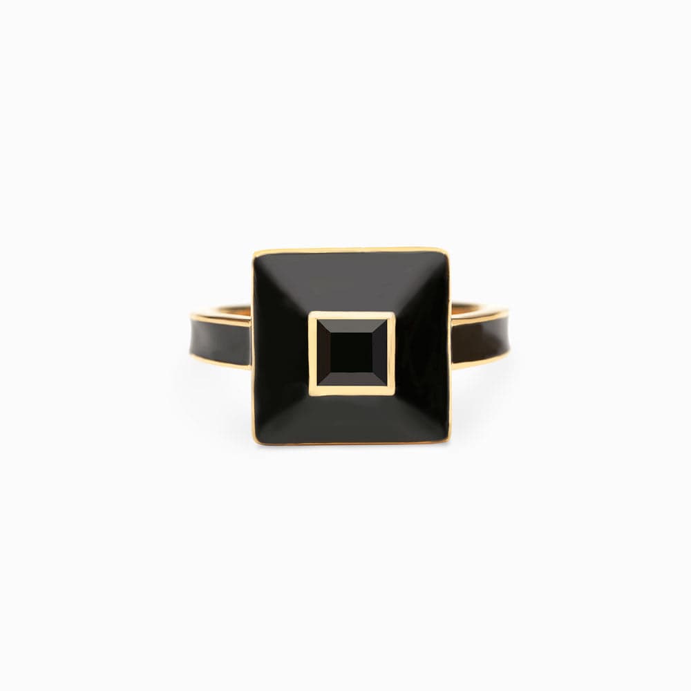 Awe Inspired - Black Onyx Aura Ring -