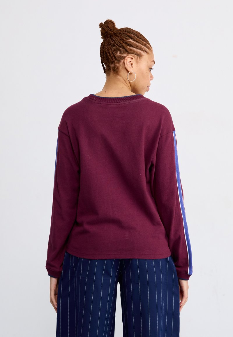 Obey - Rally Sleeve Stripe Long Sleeve - Wine -