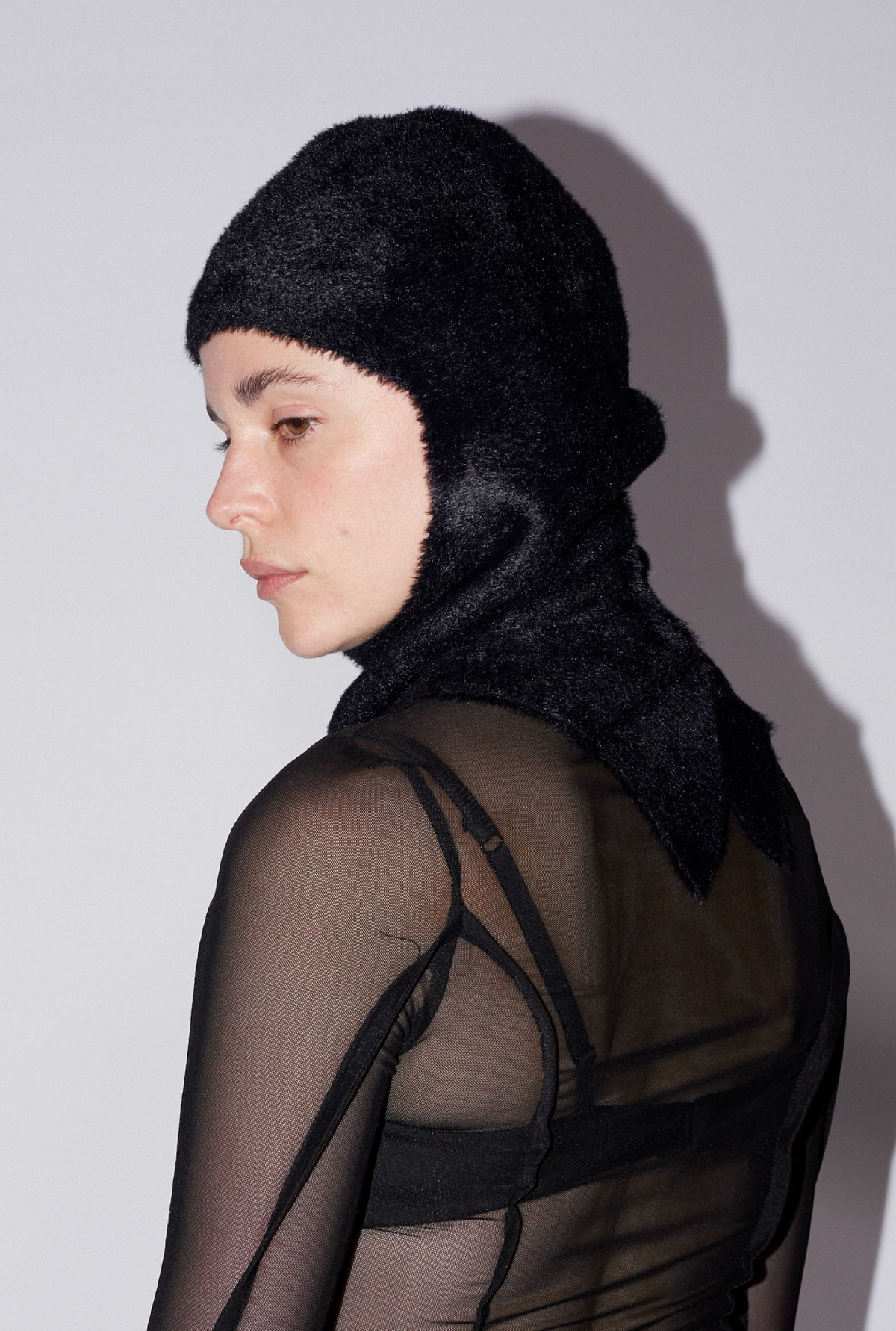 SAEMDI - FUZZY KNIT BALACLAVA -