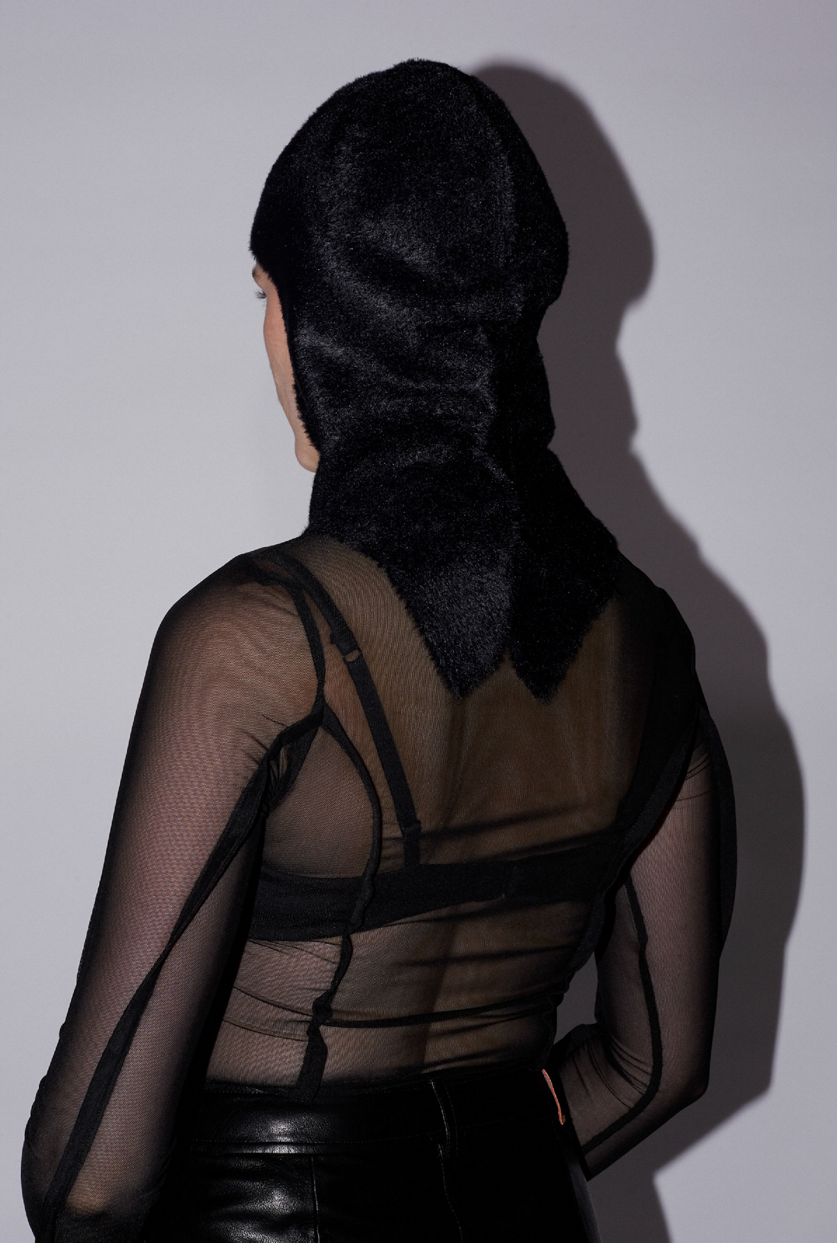 SAEMDI - FUZZY KNIT BALACLAVA -