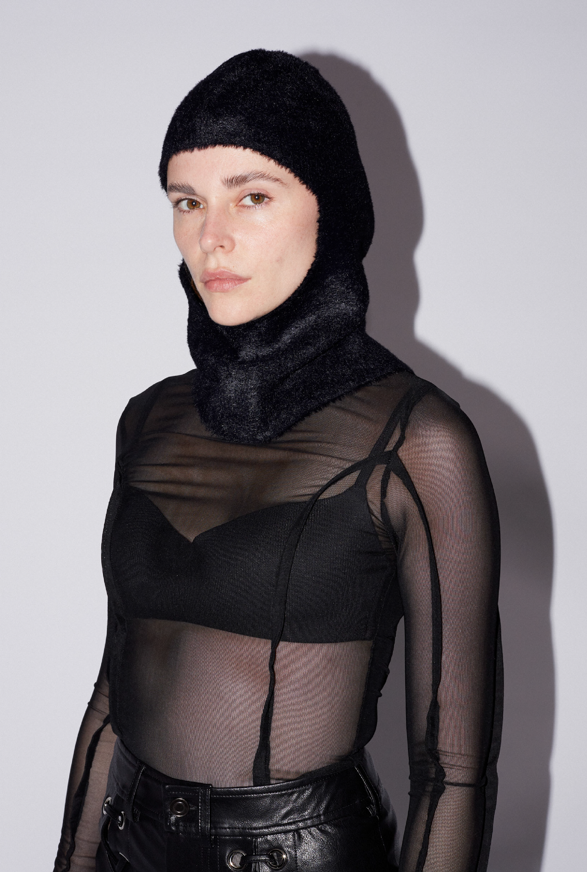 SAEMDI - FUZZY KNIT BALACLAVA -
