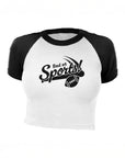 Elizabeth Bay - Bad at Sports Rag Tee - Black & White -