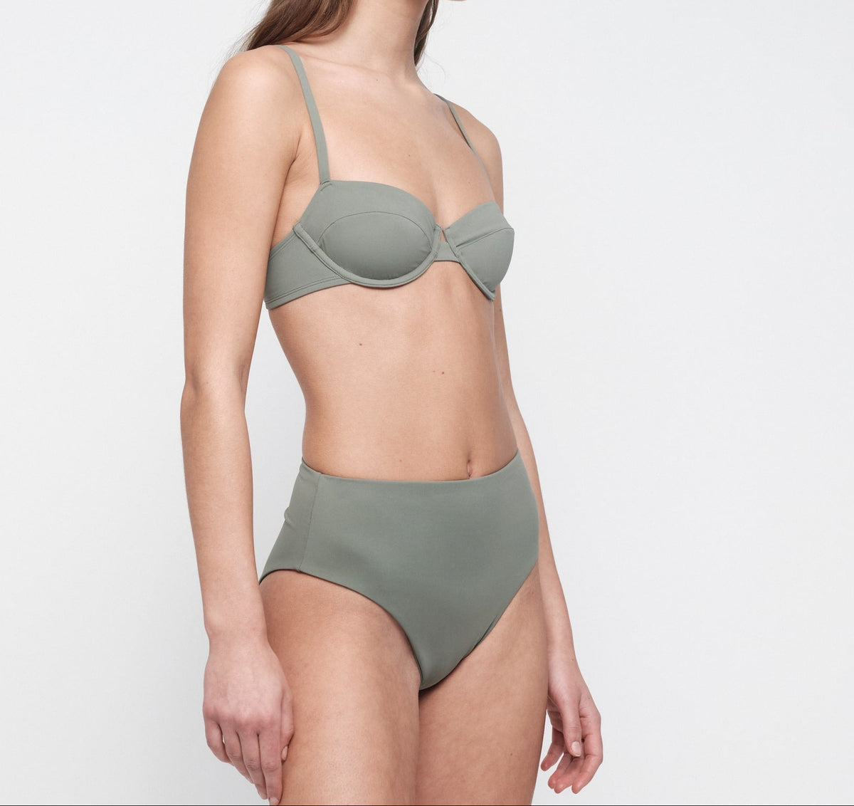 Organic Basics - Swim High-Rise Bikini Bottom - Seaweed -