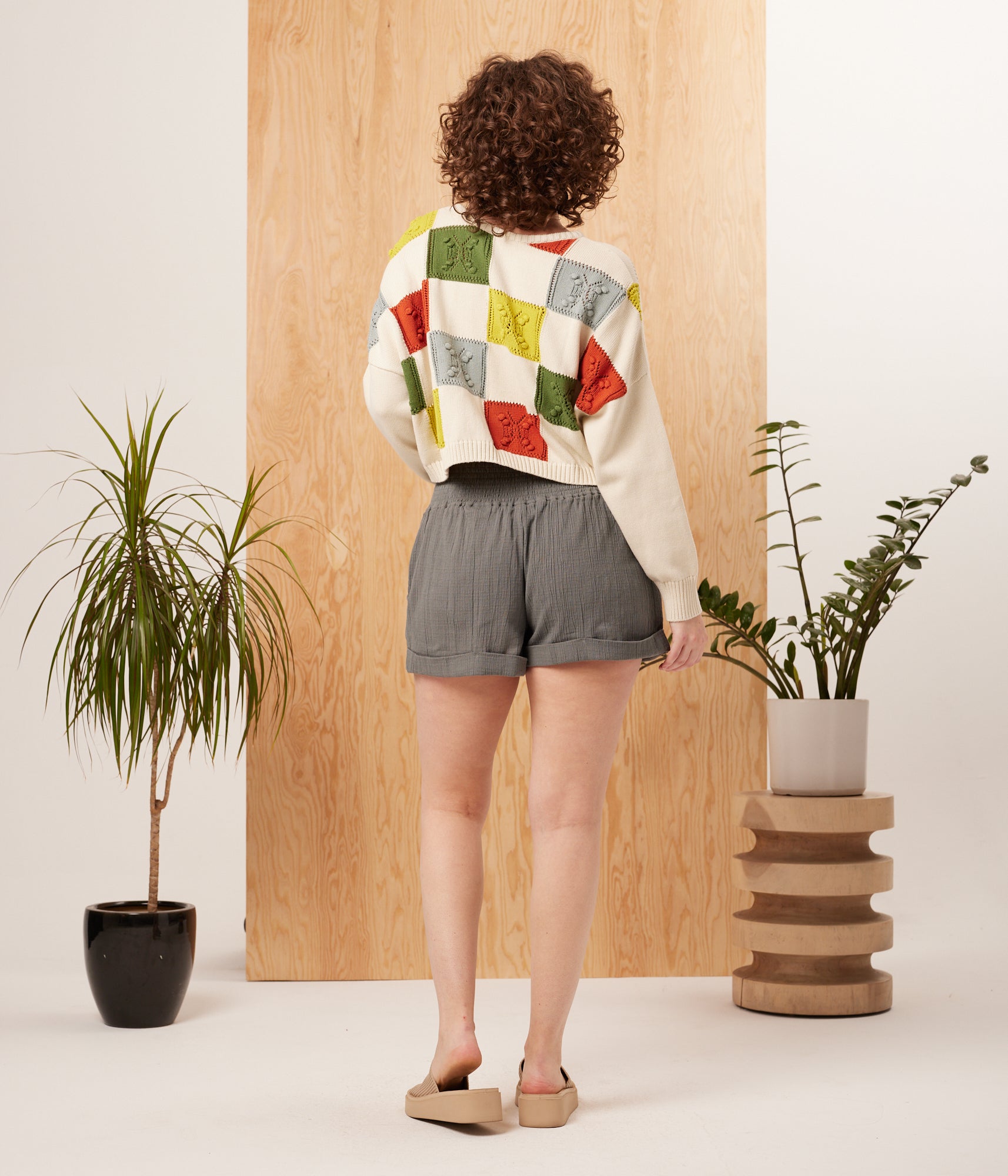 Known Supply - Bev Sweater - Bright Checker -