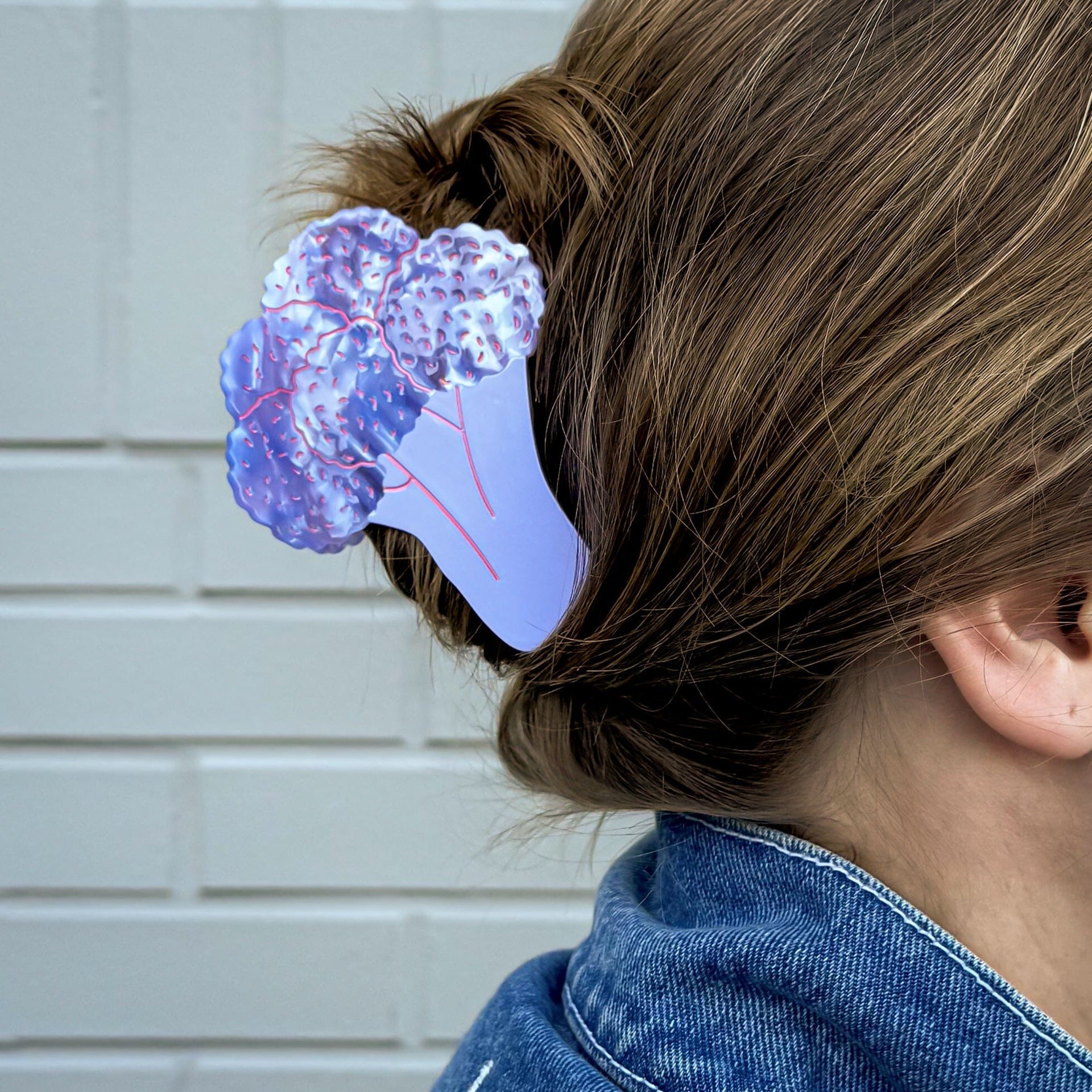 Jenny Lemons - Large Purple Cauliflower Hair Claw Clip -