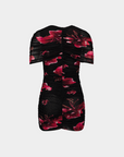 SAEMDI - SILA FLORAL MESH CAPE DRESS -