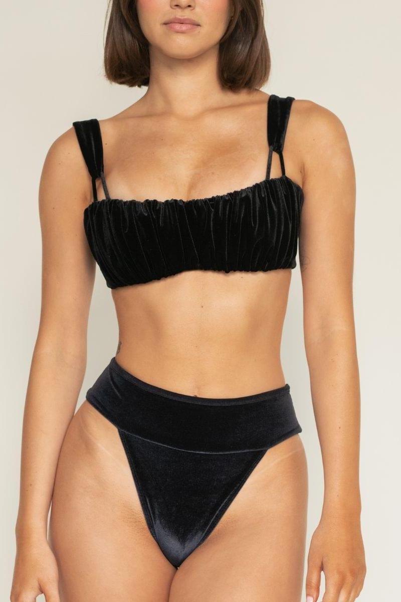 Montce - Black Velvet Tamarindo Binded Bikini Bottom -