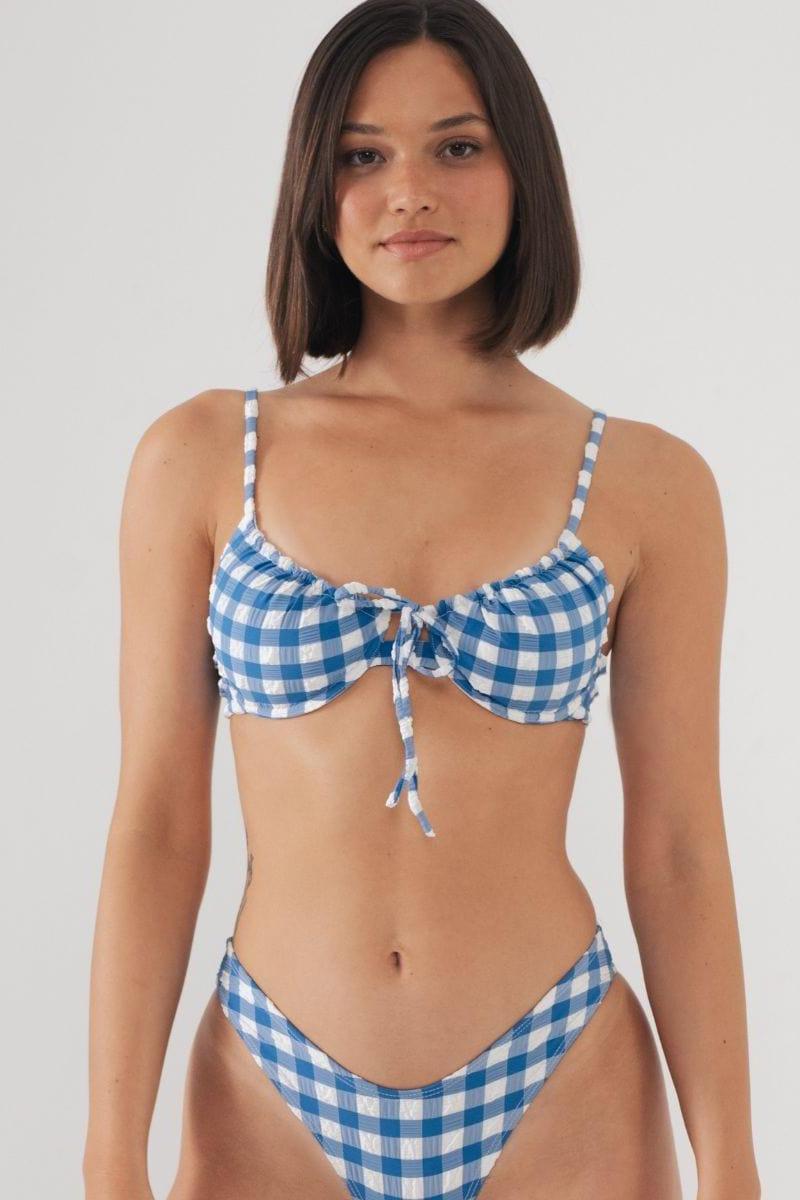 Montce - Blue Gingham Lucy Bikini Top -
