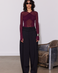 Saemdi - Tilia Draped Mesh Top -