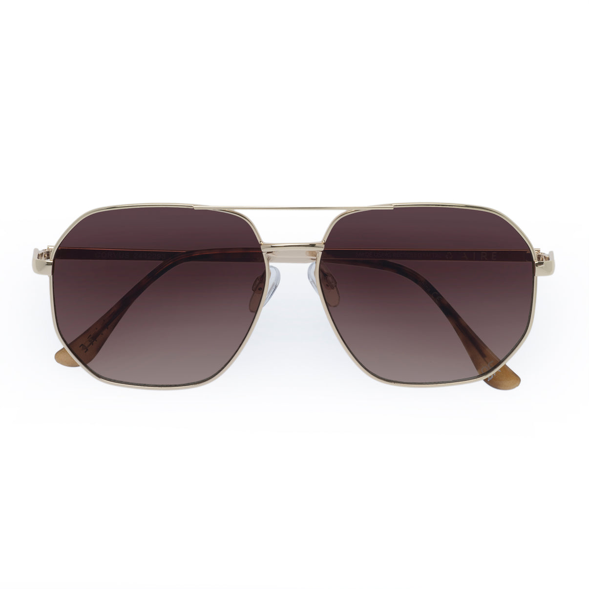 Aire - Corvus Sunglasses - Gold/Dark Tort -
