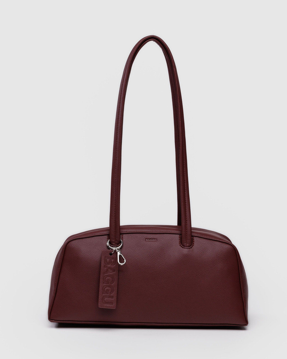 Baggu Recycled Leather Bowler Bag - Mahogany