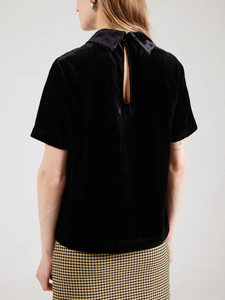 & Other Stories - Etienne Velvet Top - Black -