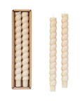 Creative Co. - Twisted Taper Candles Set of 2 - Cream -